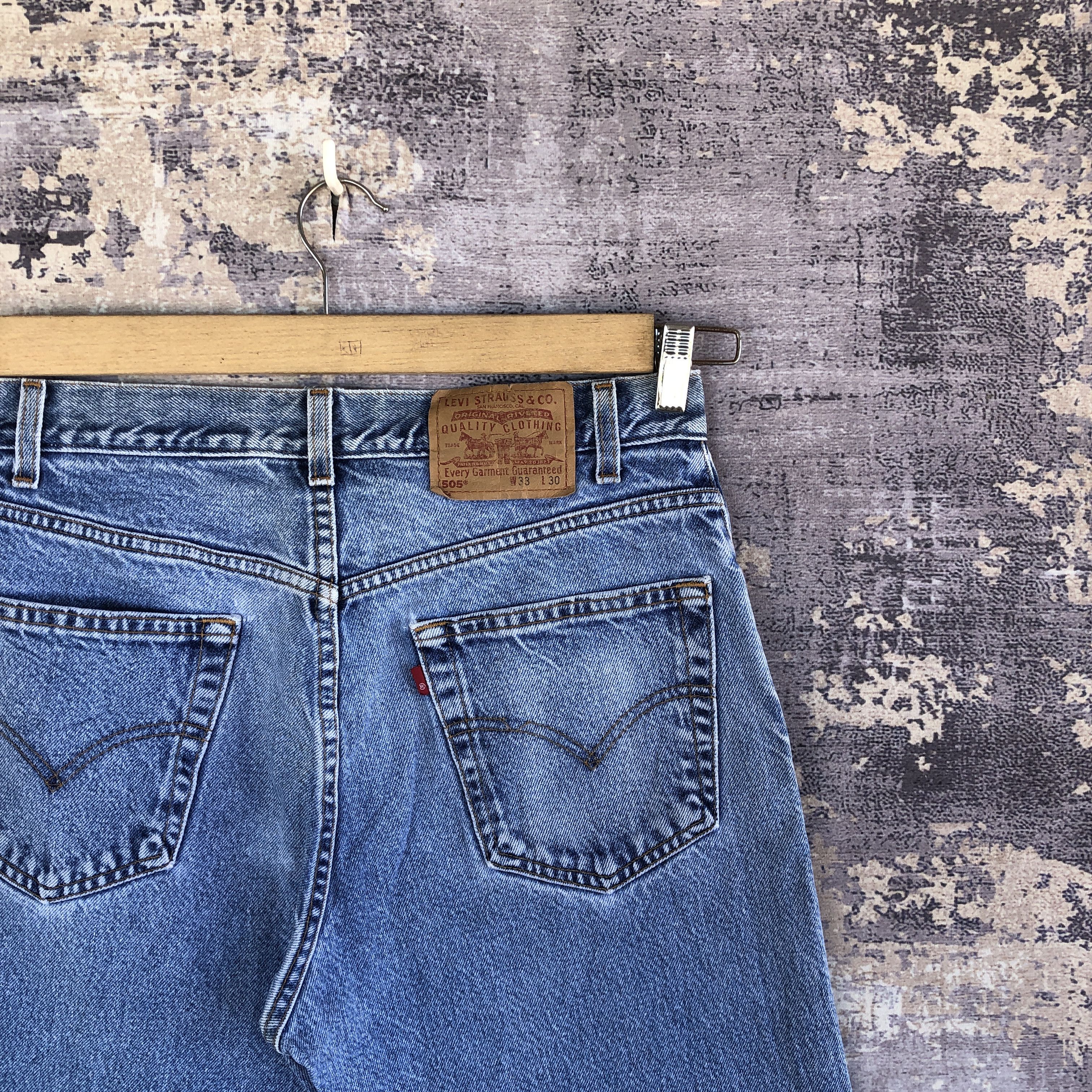 Levi's Vintage Levis 505 Distressed Blue Wash Jeans Levi's Denim Size US 32 / EU 48 - 5 Thumbnail