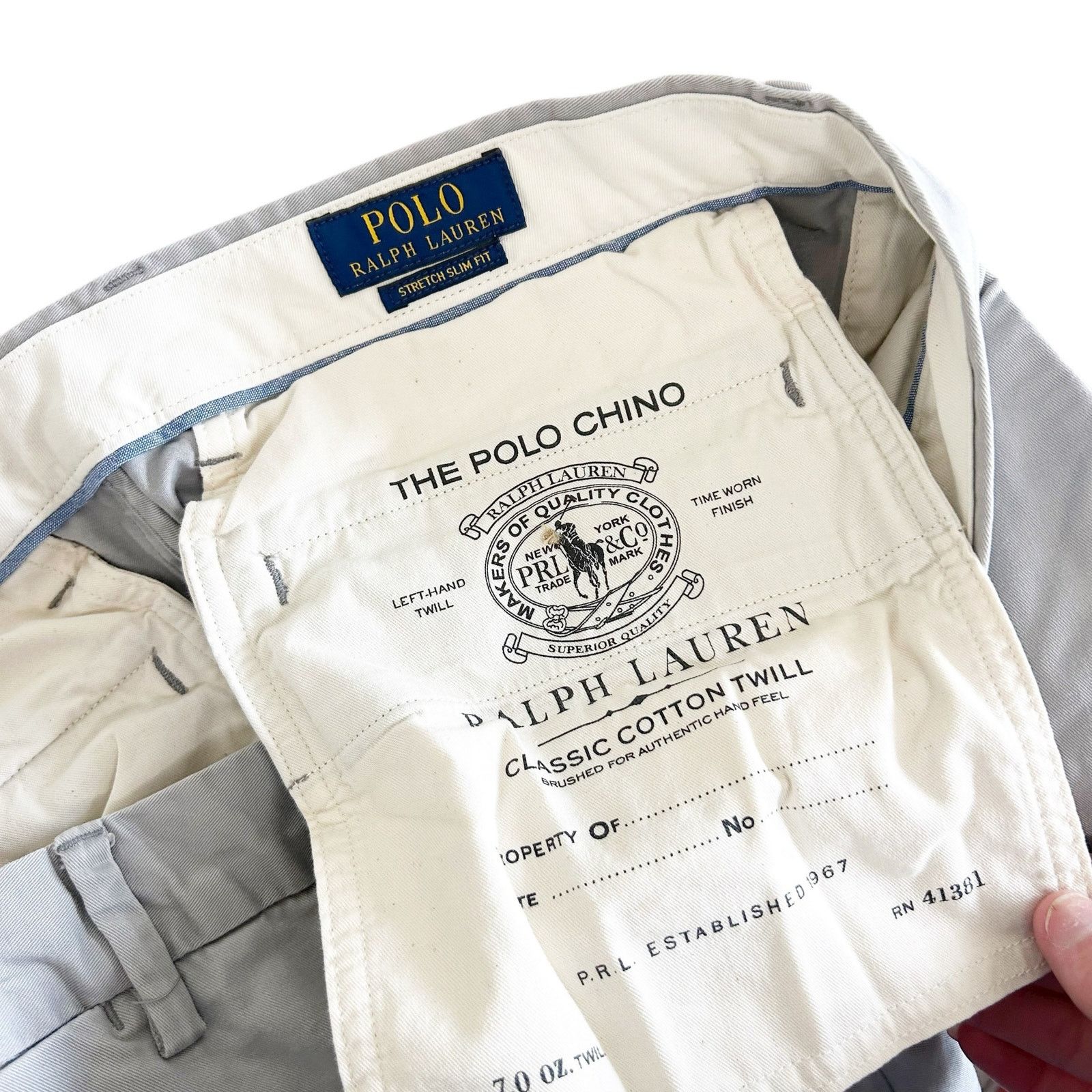 Polo Ralph Lauren Polo Ralph Lauren Gray Chino Flat Front Pants Sz 34x34 Size US 34 / EU 50 - 3 Thumbnail