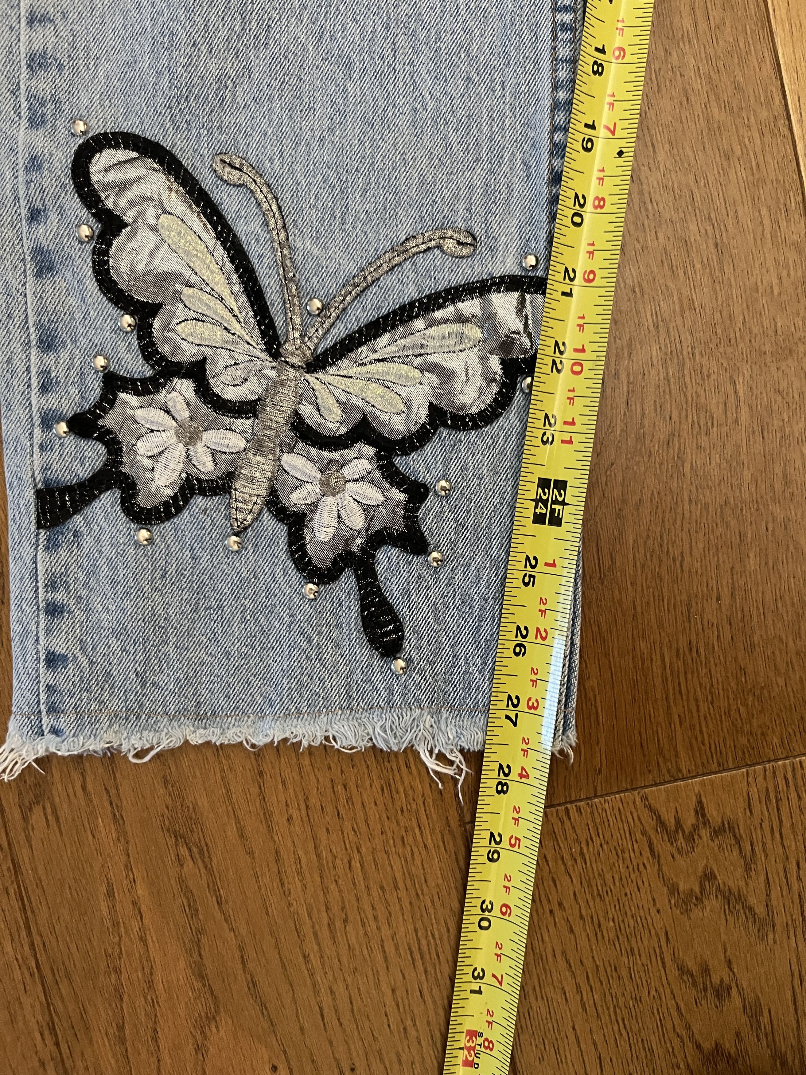 Levi's Vintage Clothing Vtg 90s Levis 505 Custom Butterfly Rhinestone Jeans 32x30 Size 30" / US 8 / IT 44 - 5 Thumbnail