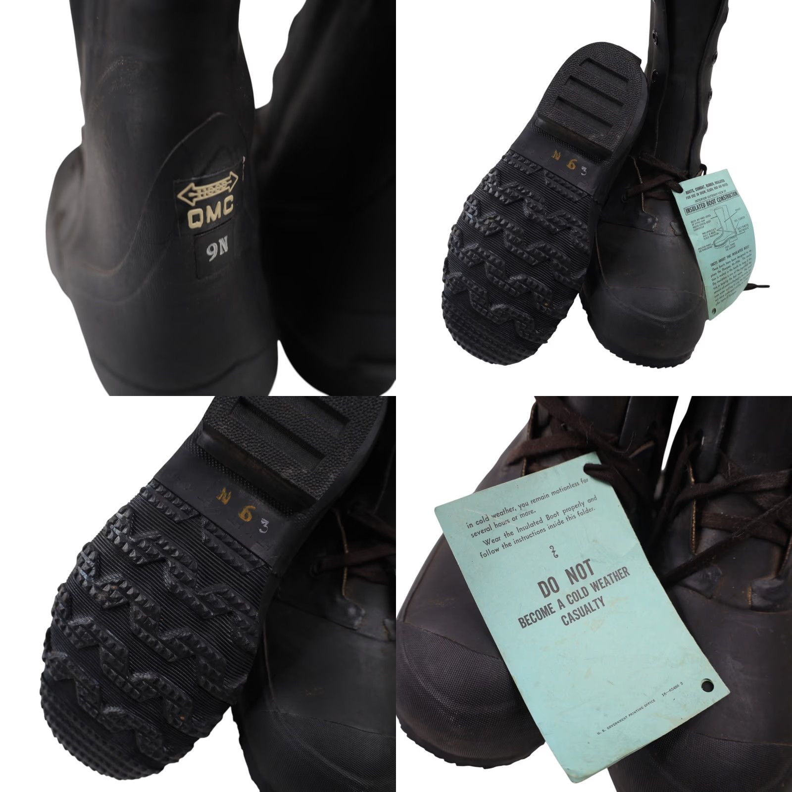 Vintage VINTAGE NWT Military QMC Hood Rubber Cold Weather Mickey Mouse Boots Black Mens M9 9+/10 Size US 9 / EU 42 - 8 Thumbnail