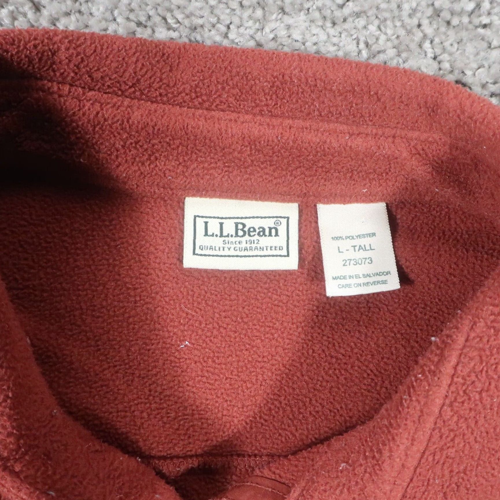 Vintage L.L. Bean Jacket Mens L Button Up Fleece Jacket Oversized Long Red Size US L / EU 52-54 / 3 - 4 Thumbnail