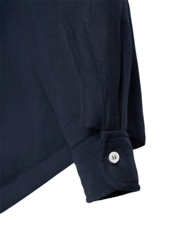Jacquemus o1lsvrm0425 La Chemise Boulanger Button-Up Jacket in Navy Size US M / EU 48-50 / 2 - 5 Thumbnail