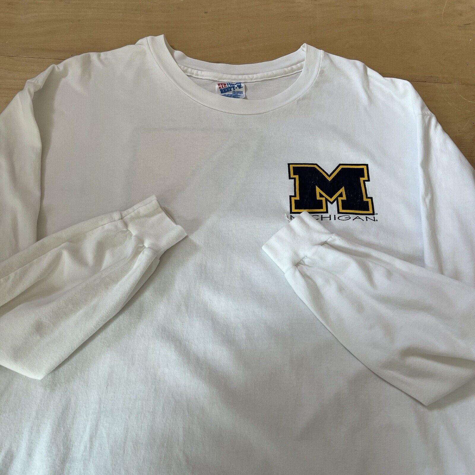 Vintage Vintage Michigan Wolverines Basketball Shirt XL White 90s Size US XL / EU 56 / 4 - 4 Thumbnail