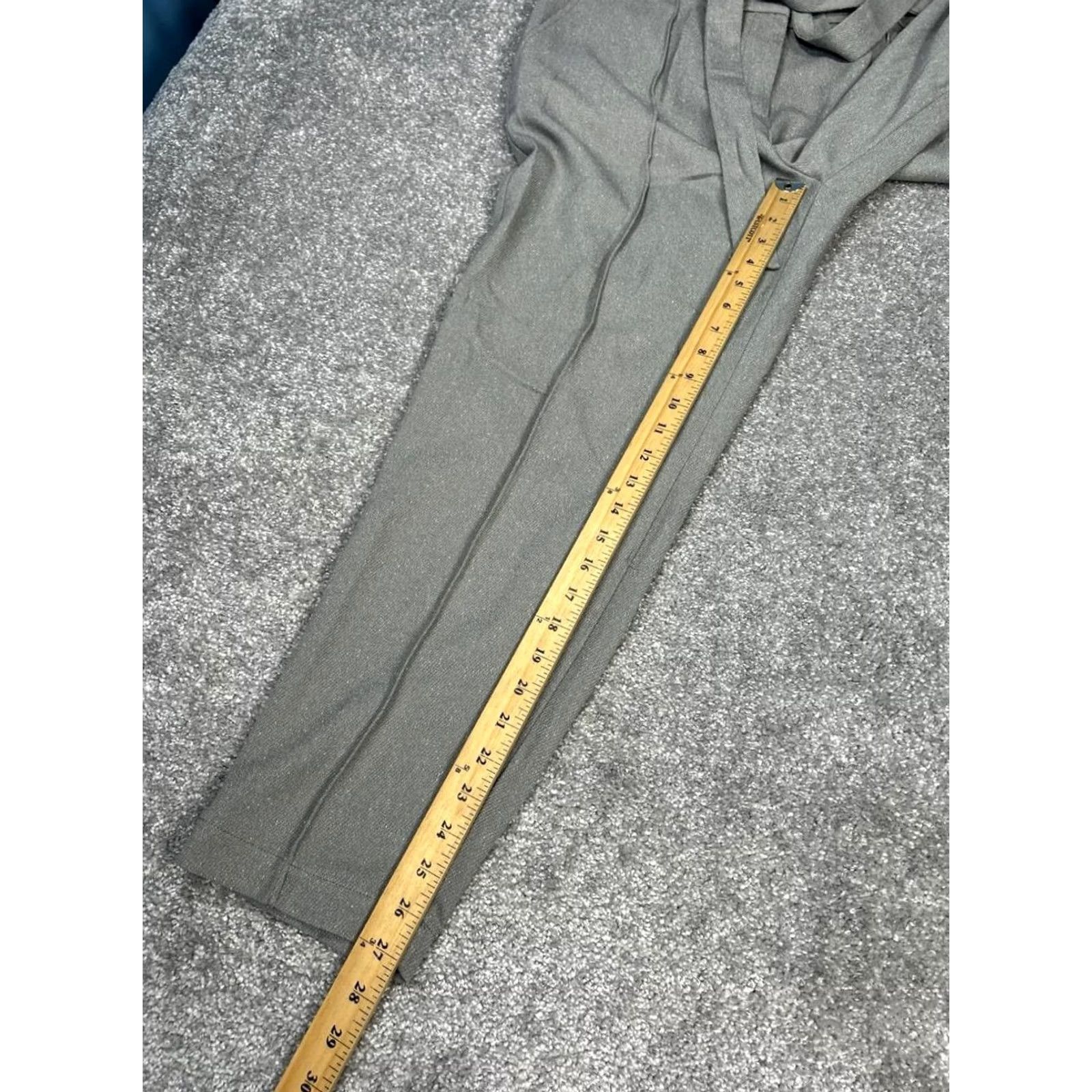 Loft Loft Dress Pants Womens 12 Gray Pleated High Rise Tapered Paperbag Tie Waist Nylon Blend Dress Pants Loft Women's 12 Gray Size 34" / US 12 / IT 48 - 5 Thumbnail