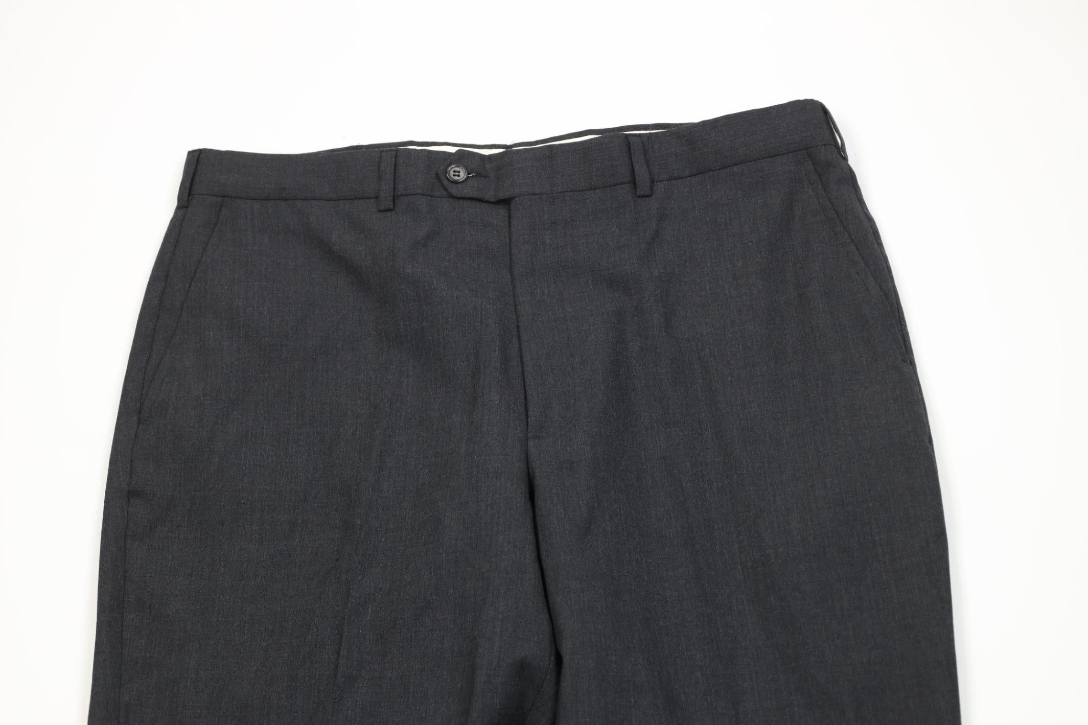 Vintage Vintage 90s Streetwear Wool Knit Wide Leg Chino Pants Gray Size US 38 / EU 54 - 2 Thumbnail