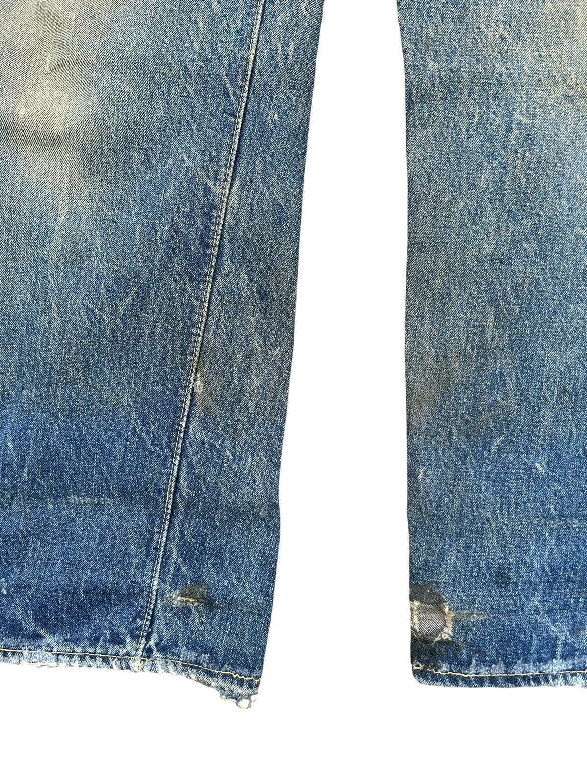Levi's 50s Vintage Levis big E Hidden Rivet Thrashed Denim Jeans Size US 35 - 8 Thumbnail
