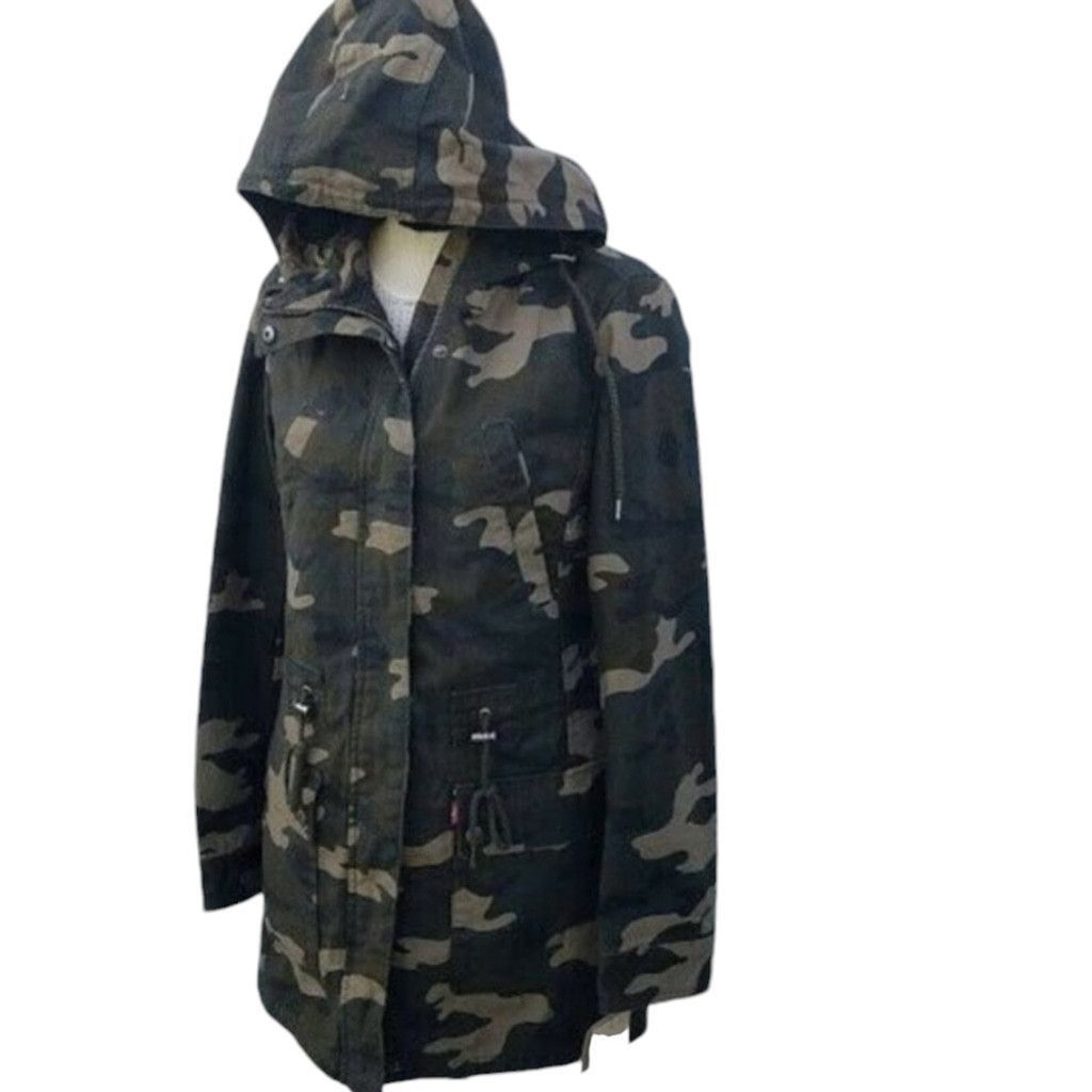 Levi's Levi's Camo Hooded Jacket Women's. Size XS. Brown/Green. NWT Size XS / US 0-2 / IT 36-38 - 3 Thumbnail
