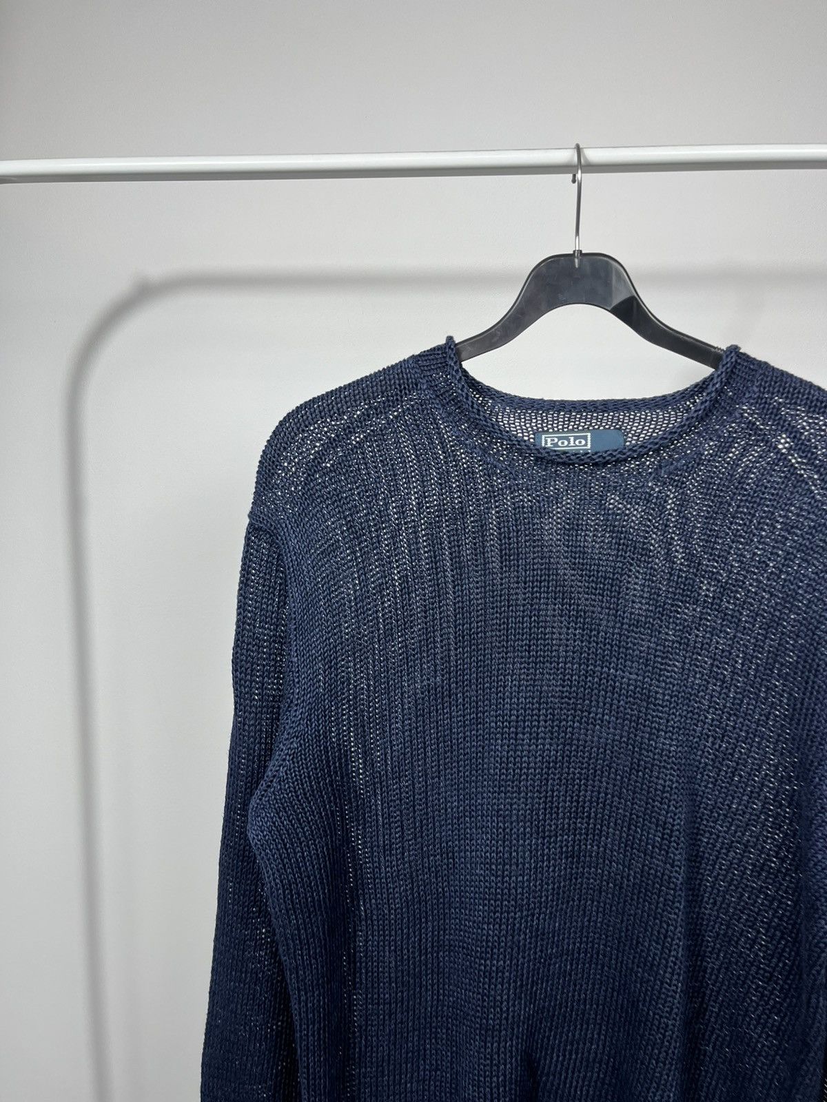 Polo Ralph Lauren Vintage Polo Ralph Lauren Mesh Knit Sweater Chainmail Mens Size US L / EU 52-54 / 3 - 3 Thumbnail