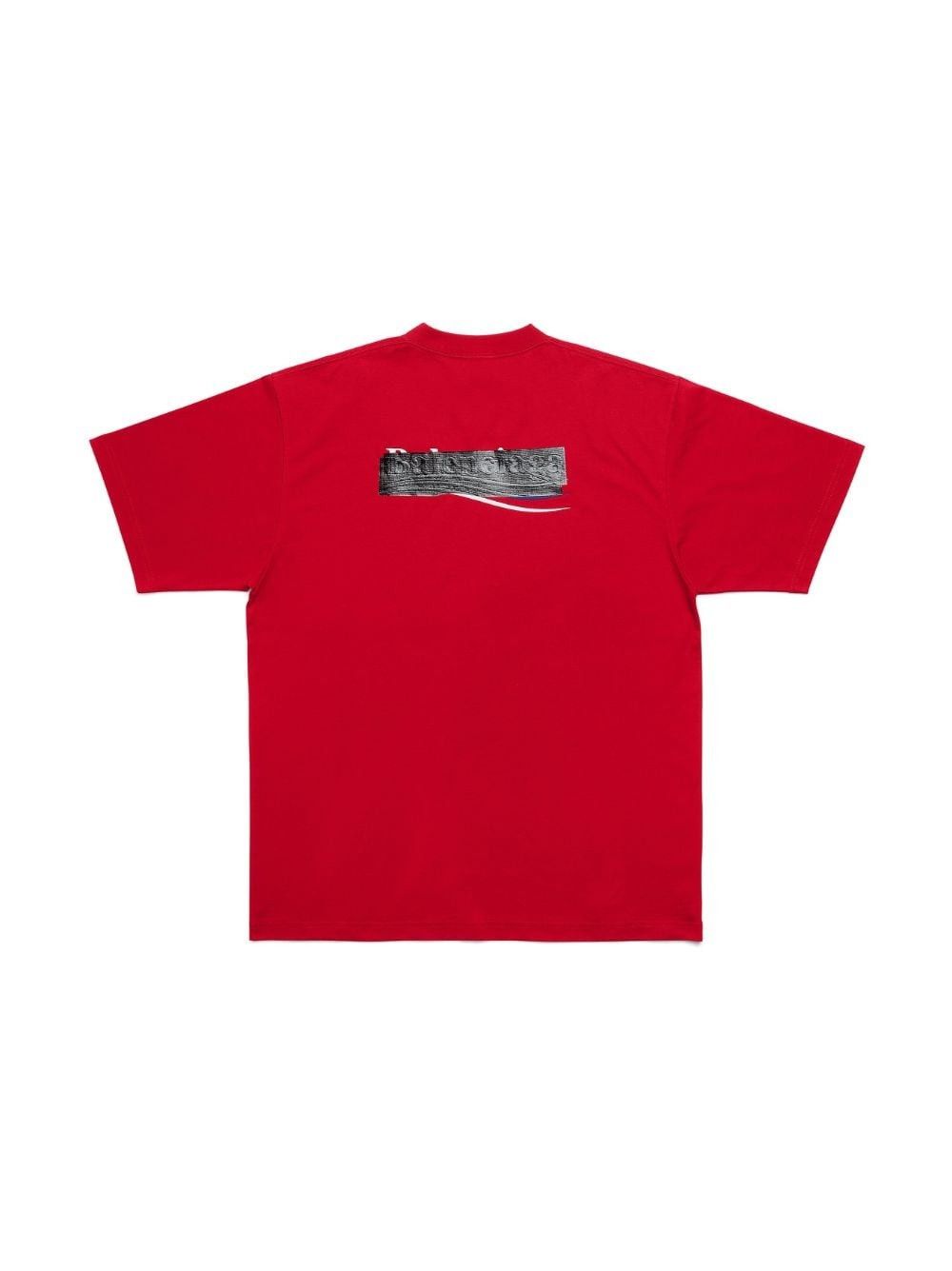Balenciaga o1s1wg110425 Gaffer T-Shirt Large Fit in Red Size US M / EU 48-50 / 2 - 2 Thumbnail