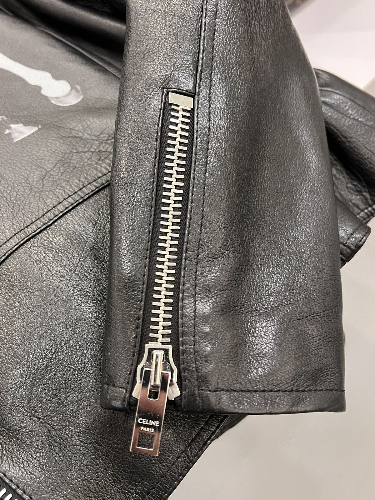 Celine × Hedi Slimane Mens runway leather belted jacket 50 $7999 Size US M / EU 48-50 / 2 - 11 Thumbnail