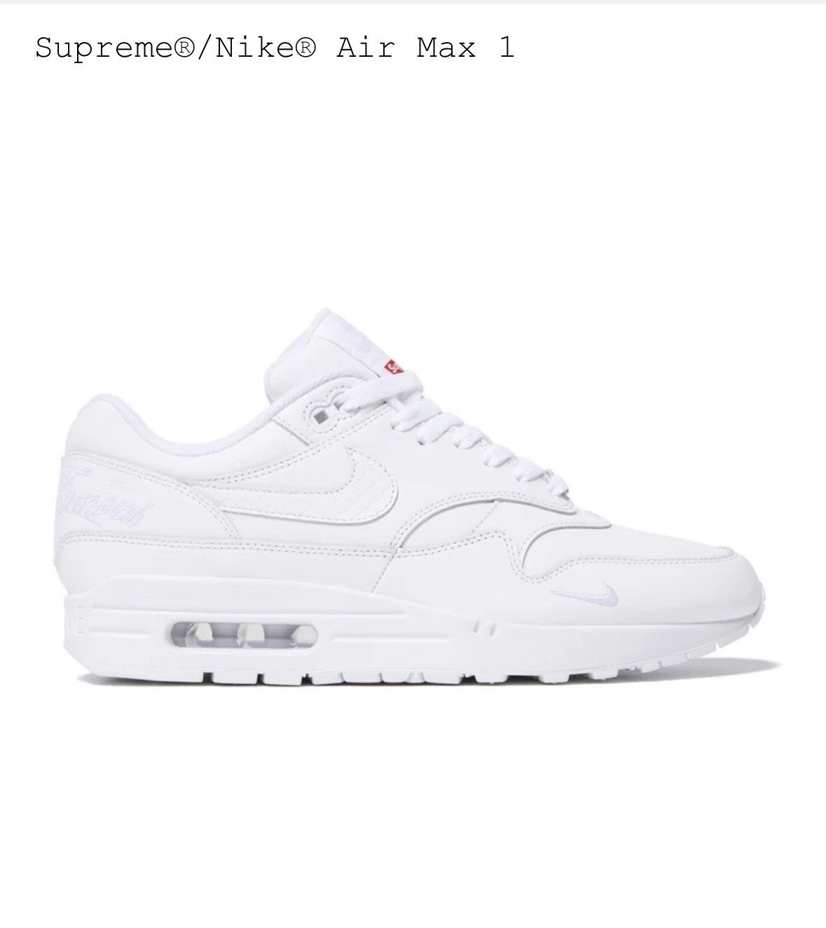 Nike × Supreme Supreme Nike Air Max 1 Size US 6 / EU 39 - 4 Thumbnail