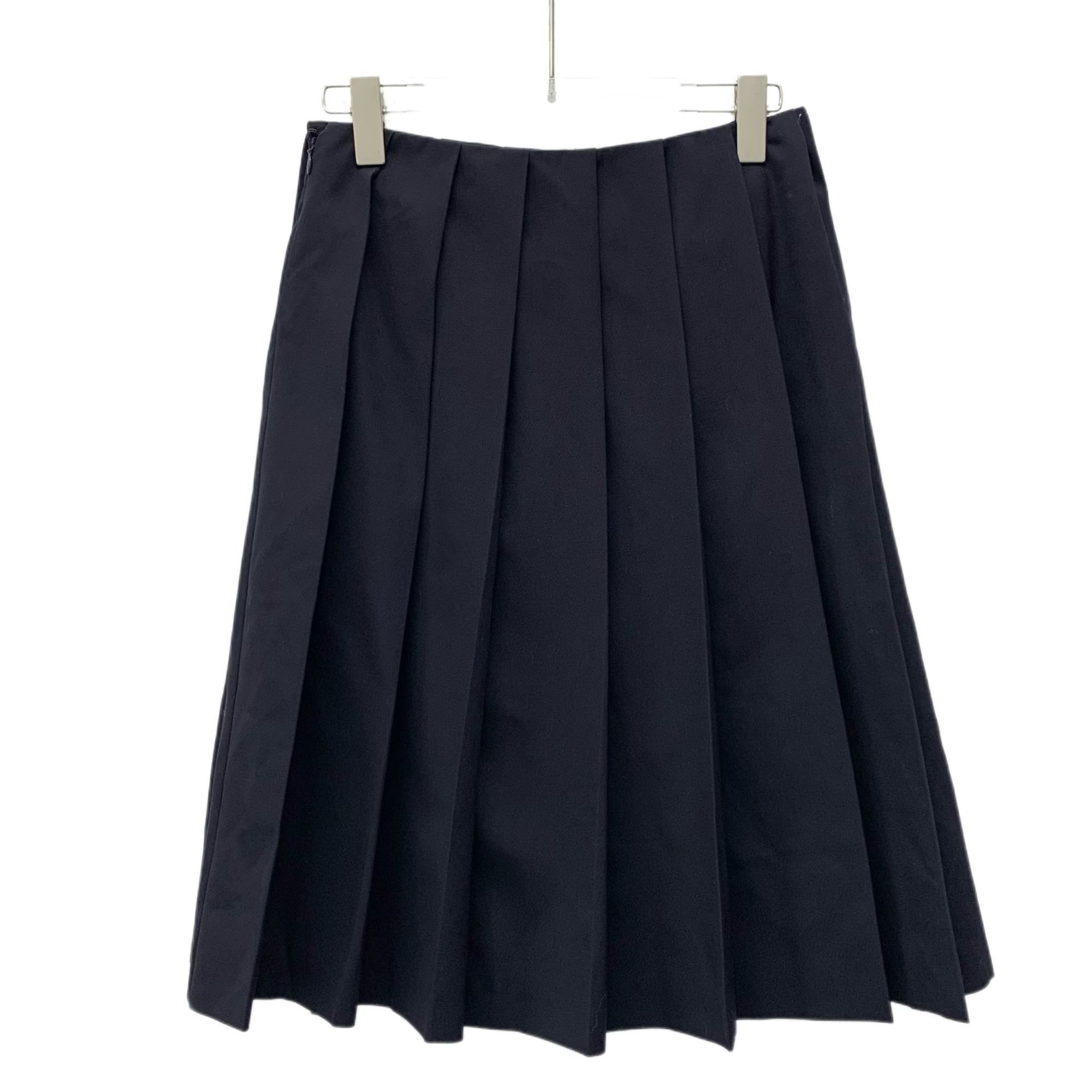 Prada Prada Womens Deep Blue Wool Pleated Skirt With Lace-Up Detai Size 36" / US 14 / IT 50 - 8 Thumbnail