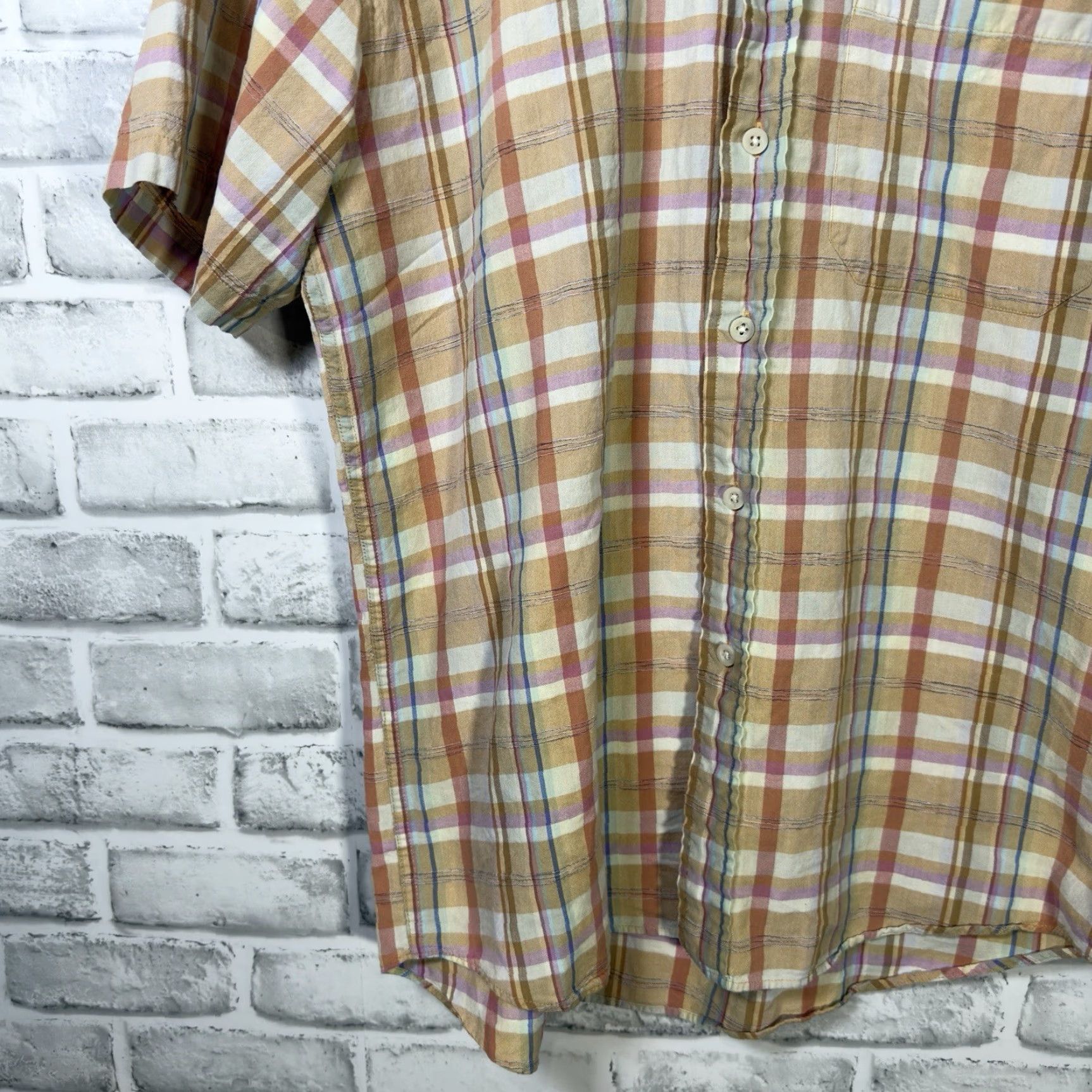 Pendleton Pendleton Shirt Mens Size M Short Sleeve Button-Down Plaid 100% Cotton Multicolor Size US M / EU 48-50 / 2 - 3 Thumbnail
