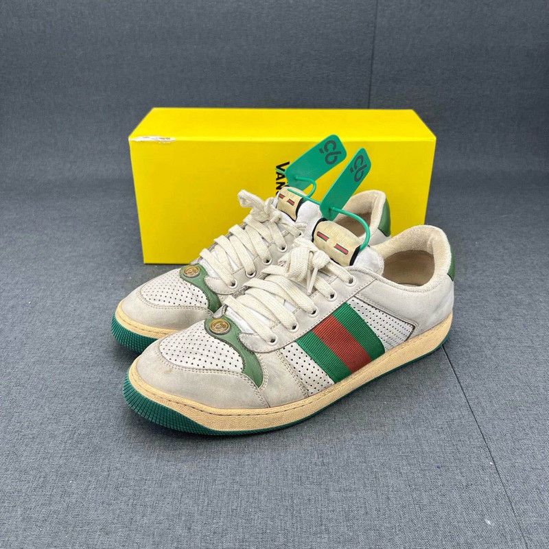 Gucci Gucci Screener Sneakers in Gray Green 0079 Size US 10.5 / EU 43-44 - 1 Thumbnail