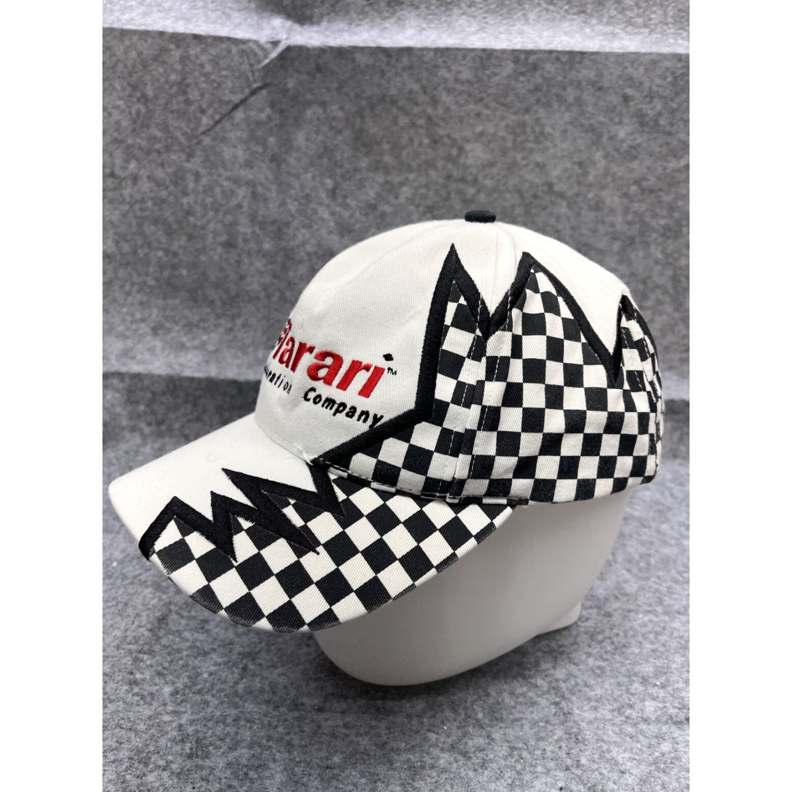 Katin Kati Tarari Acceleration Company Hat Cap Strap Back Adult One Size White Check Cotton Baseball Cap Mens Hat Cap One Size White Check Cotton Size ONE SIZE - 4 Thumbnail