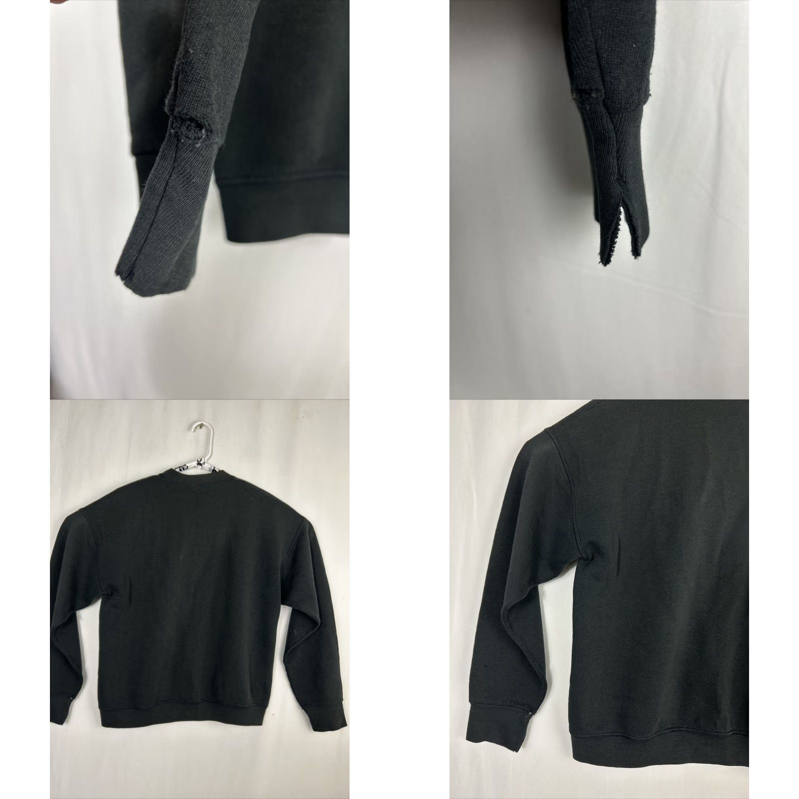 Fruit Of The Loom VINTAGE Fruit of the Loom Sweater Men L Crew Neck Pullover Cotton Black Dusty/Biloxi Size US L / EU 52-54 / 3 - 8 Thumbnail