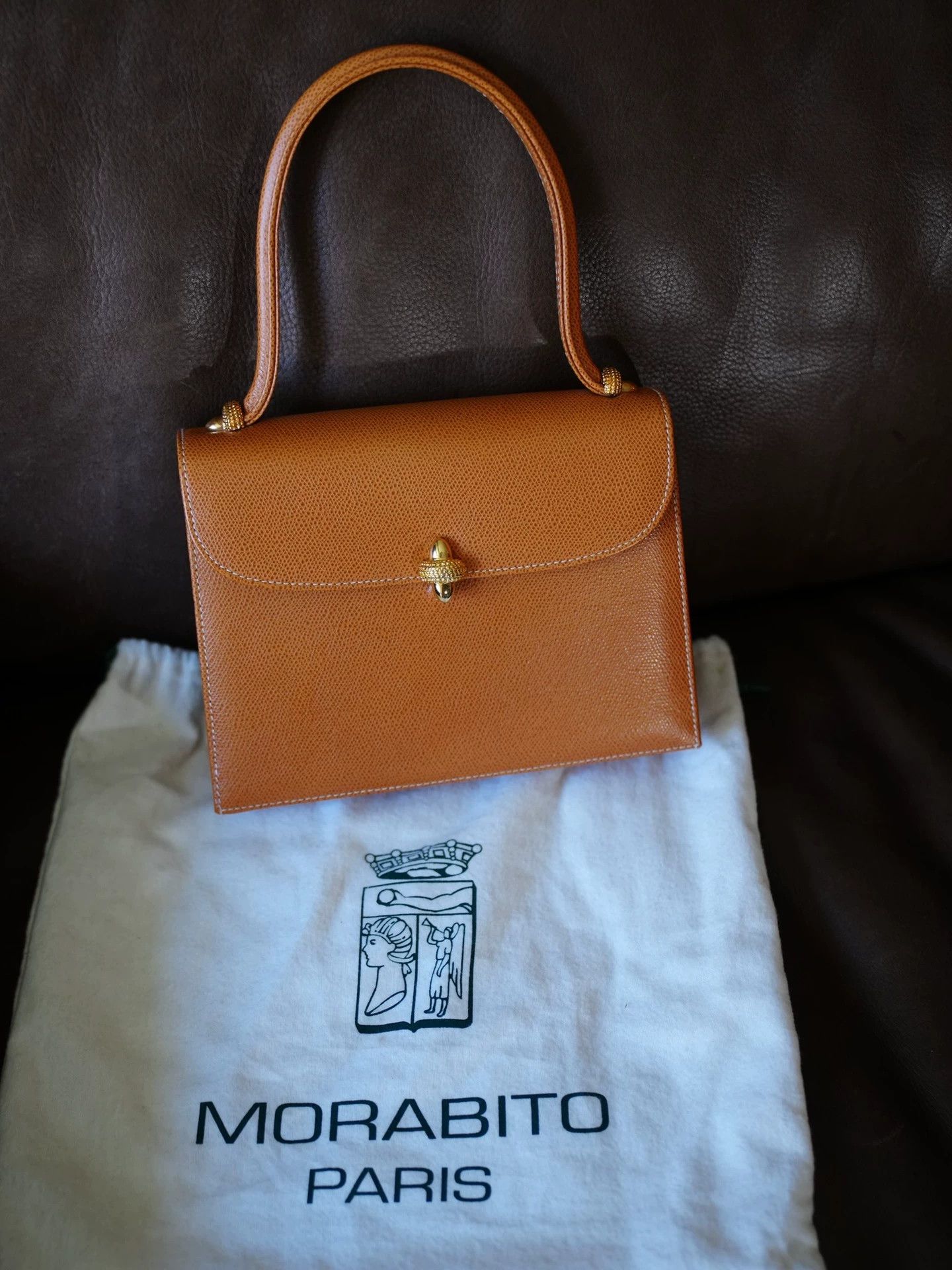 Other Morabito Women's Brown Cowhide Leather Handbag (New) Size ONE SIZE - 7 Thumbnail