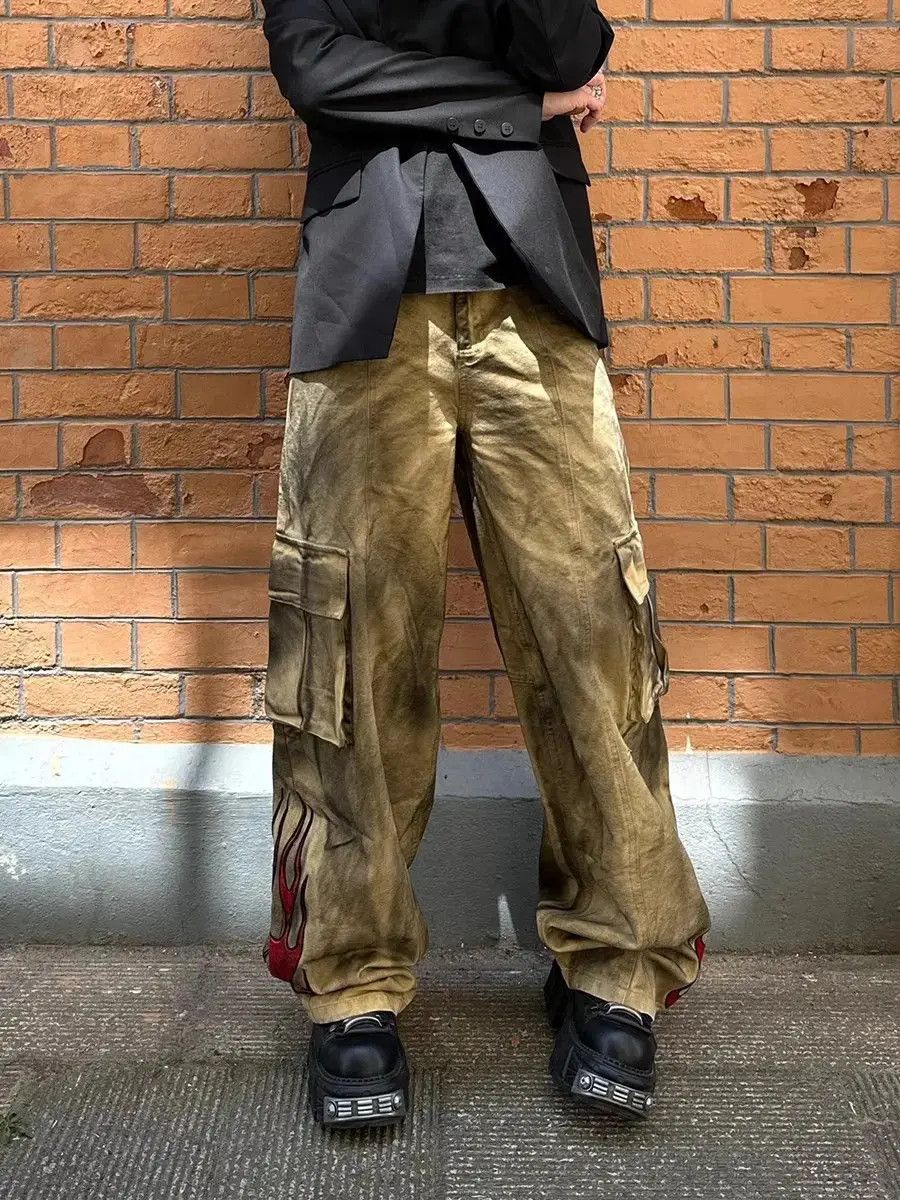 Japanese Brand Loose flame personality floor mopping jeans Size US 32 / EU 48 - 2 Thumbnail