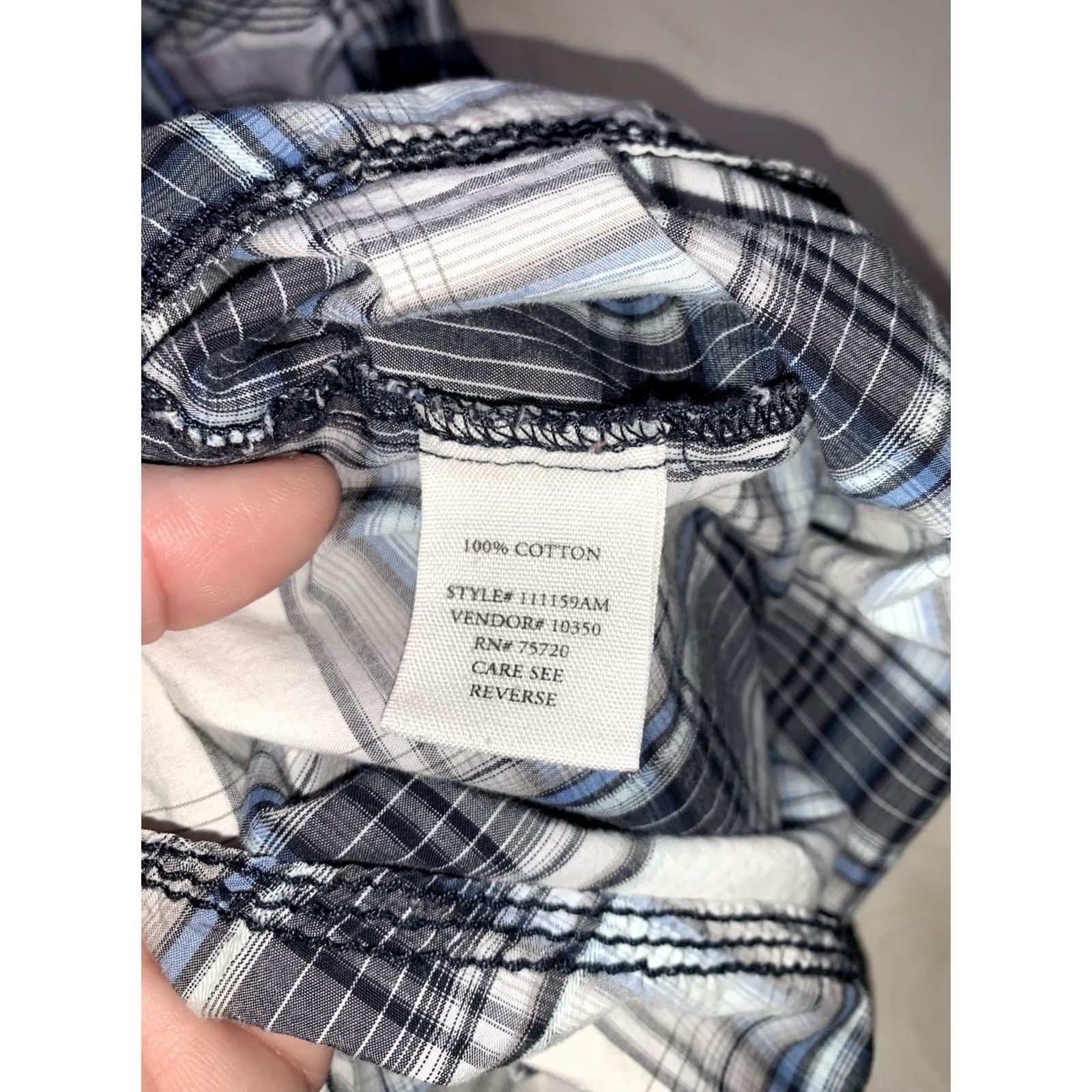 Vintage BKE Buckle Jeans Pearl Snap Western Plaid Slim Fit Shirt Medium-12910 Size US M / EU 48-50 / 2 - 5 Thumbnail