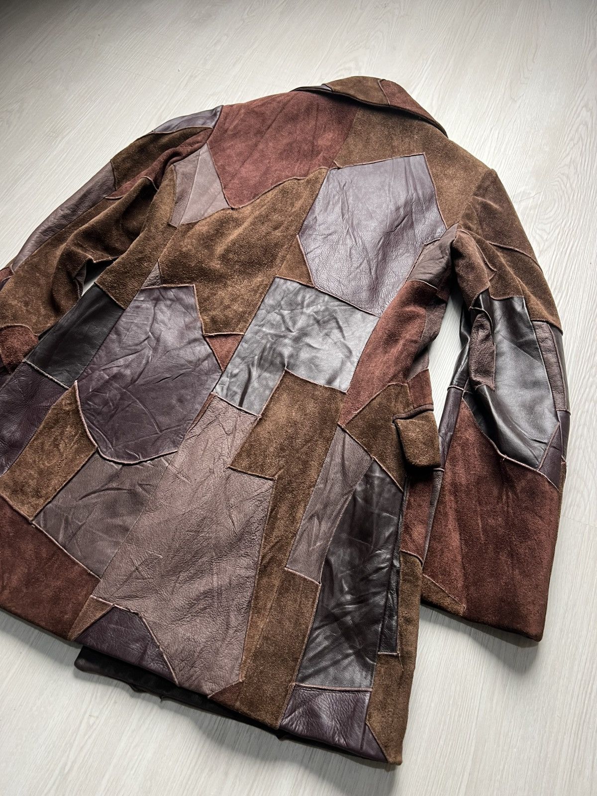 Tricot Comme des Garcons Fall 2002 Tricot Comme Des Garcons Patchwork Leather Jacket Size M / US 6-8 / IT 42-44 - 4 Thumbnail