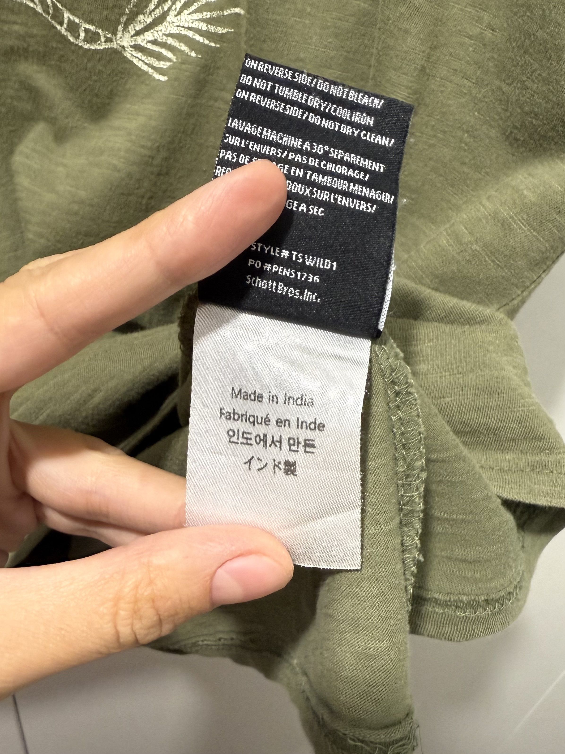 Schott Schott NYC Air Borne Army Type-U S/S T-shirt XXL Size US XXL / EU 58 / 5 - 4 Thumbnail