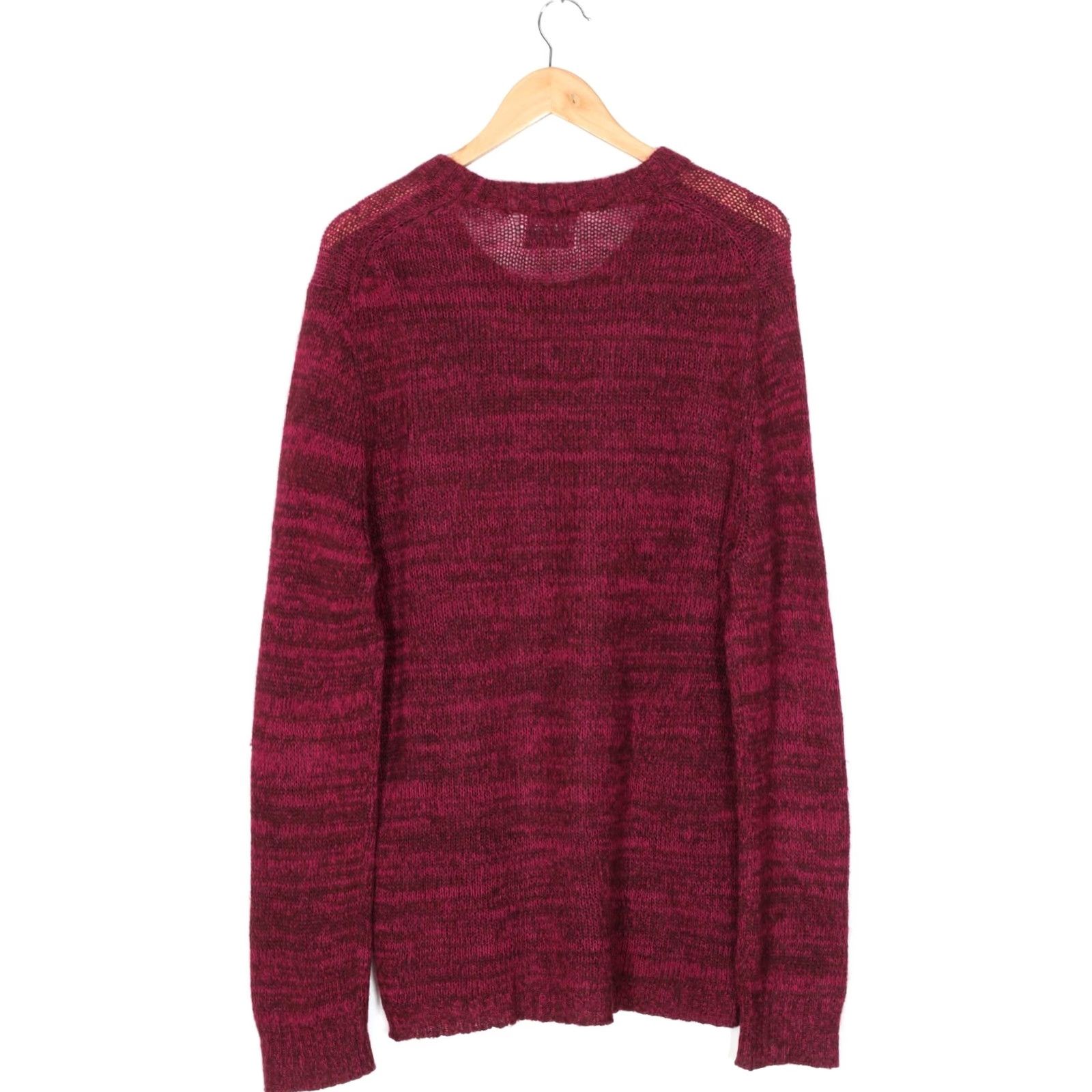 Vintage ACNE SINGER AW12 Crew Neck Knit Wool Mohair Jumper Sweater Women L Purple Melange Knitwear Pullover Jumper Womens Size L / US 10 / IT 46 - 3 Thumbnail