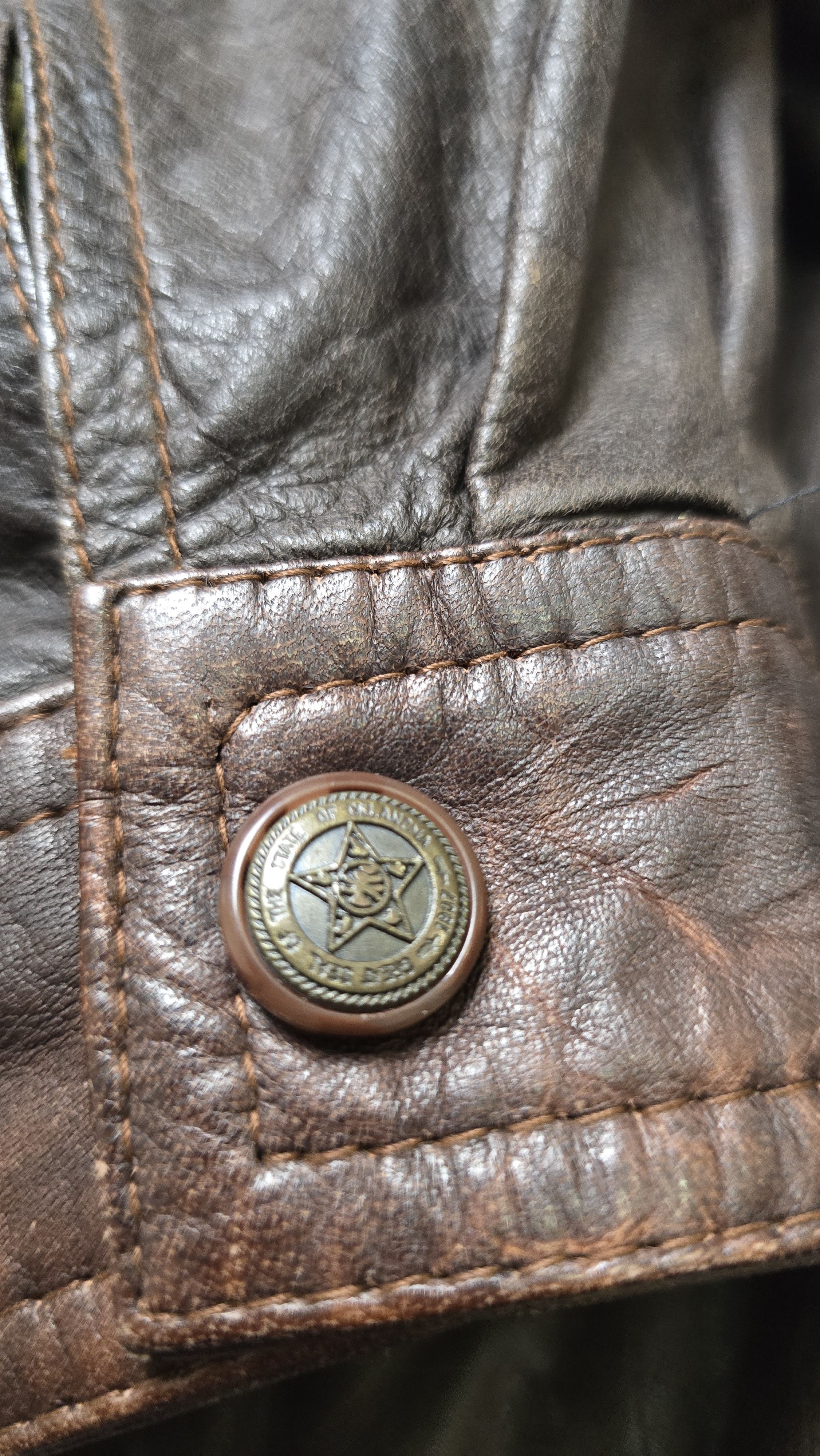 Chevignon VTG Leather Bomber Jacket Brown Bahamas Lining Aviator Heavy Size US L / EU 52-54 / 3 - 8 Thumbnail