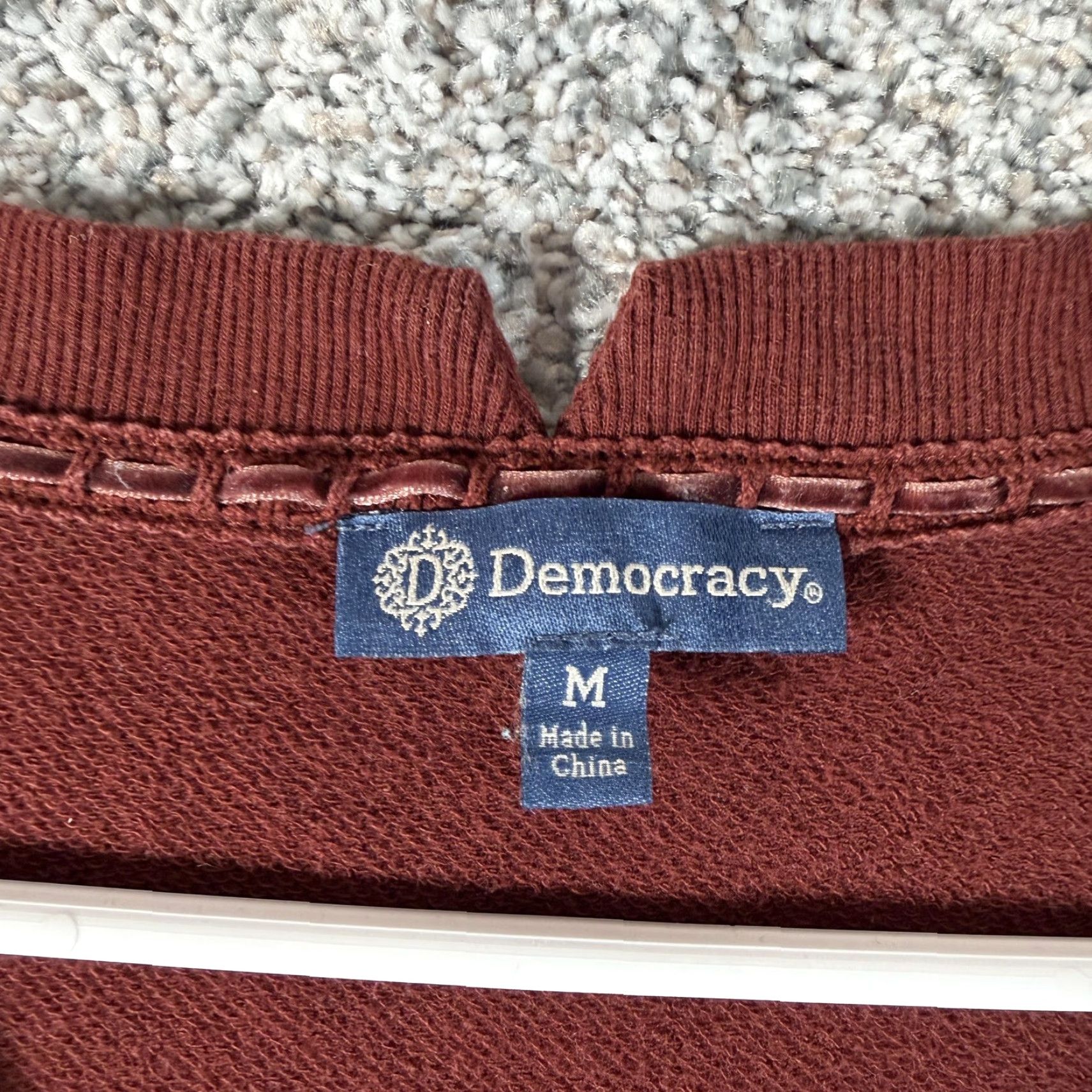 Vintage Democracy Sweatshirt Womens M Rust Boho Celestial Star Moon V Neck Top Mystic Earthy Size M / US 6-8 / IT 42-44 - 6 Thumbnail