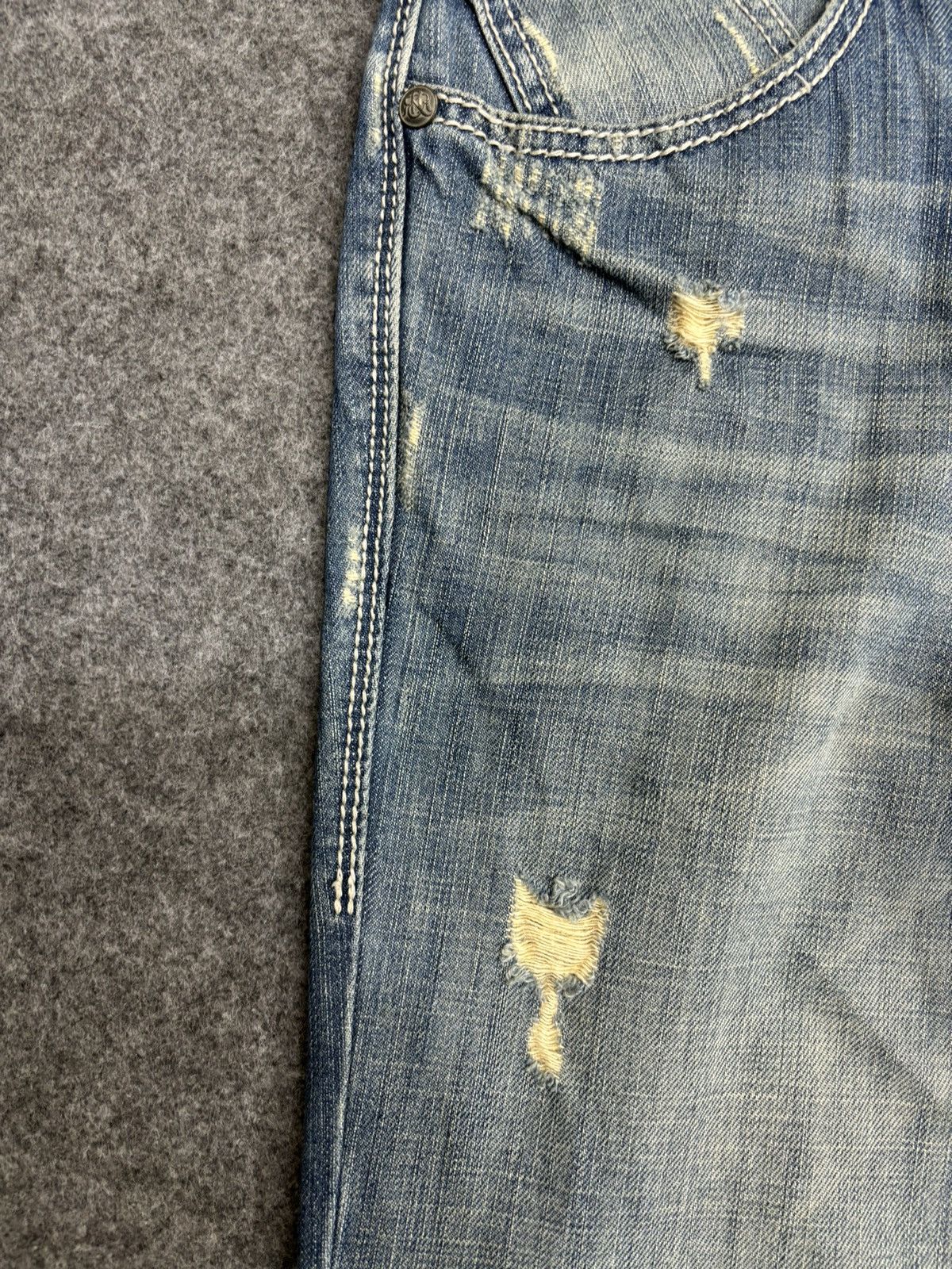 Rock & Republic 💥Sick Distressed 90s Style Rock Republic Flare Denim F502 Size US 34 / EU 50 - 11 Thumbnail