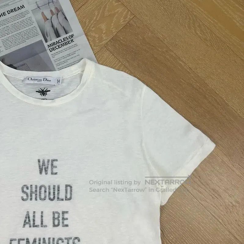 Dior Dior Feminist White Cotton T. Size S / US 4 / IT 40 - 5 Thumbnail