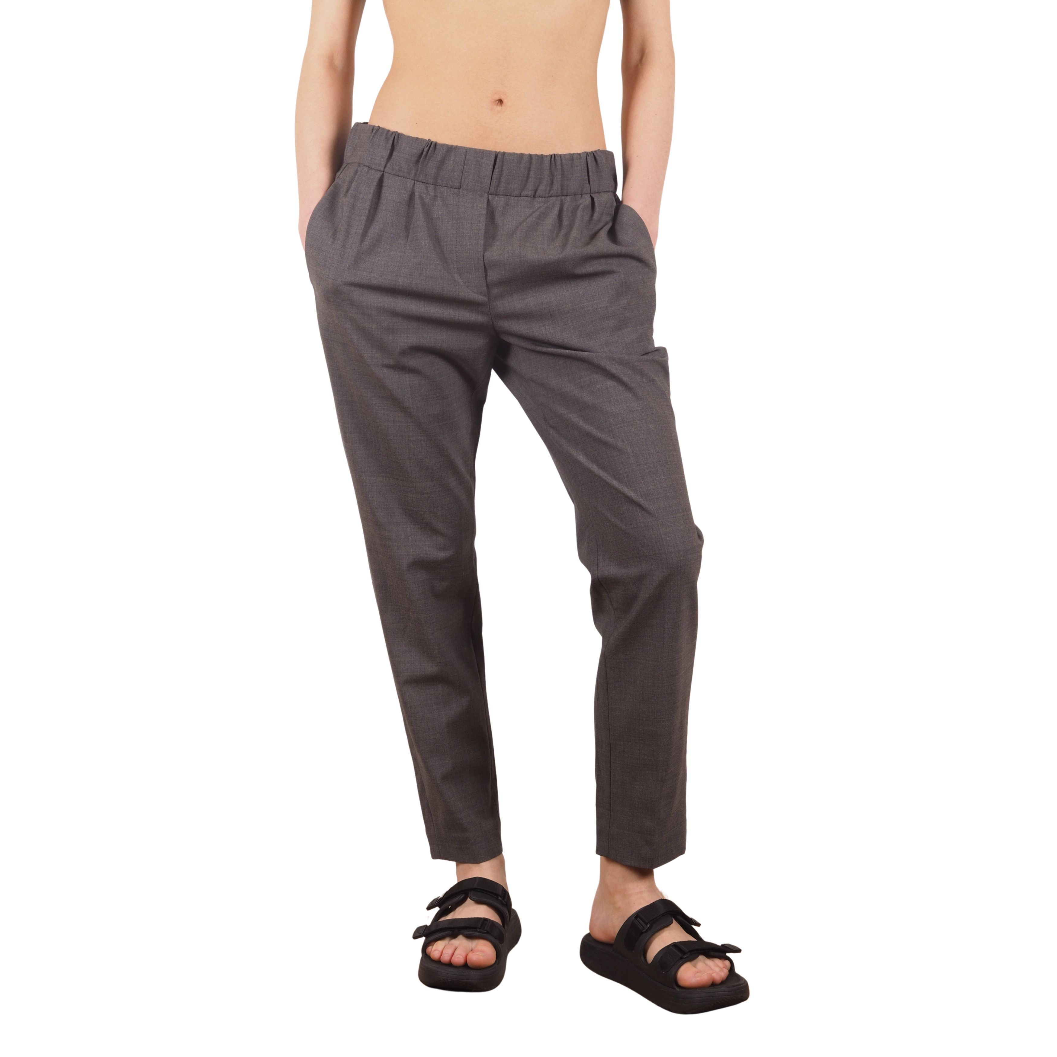 Brunello Cucinelli Brunello Cucinelli Wool Dress Pants Elastic Waist Tapered Size 30" / US 8 / IT 44 - 1 Thumbnail