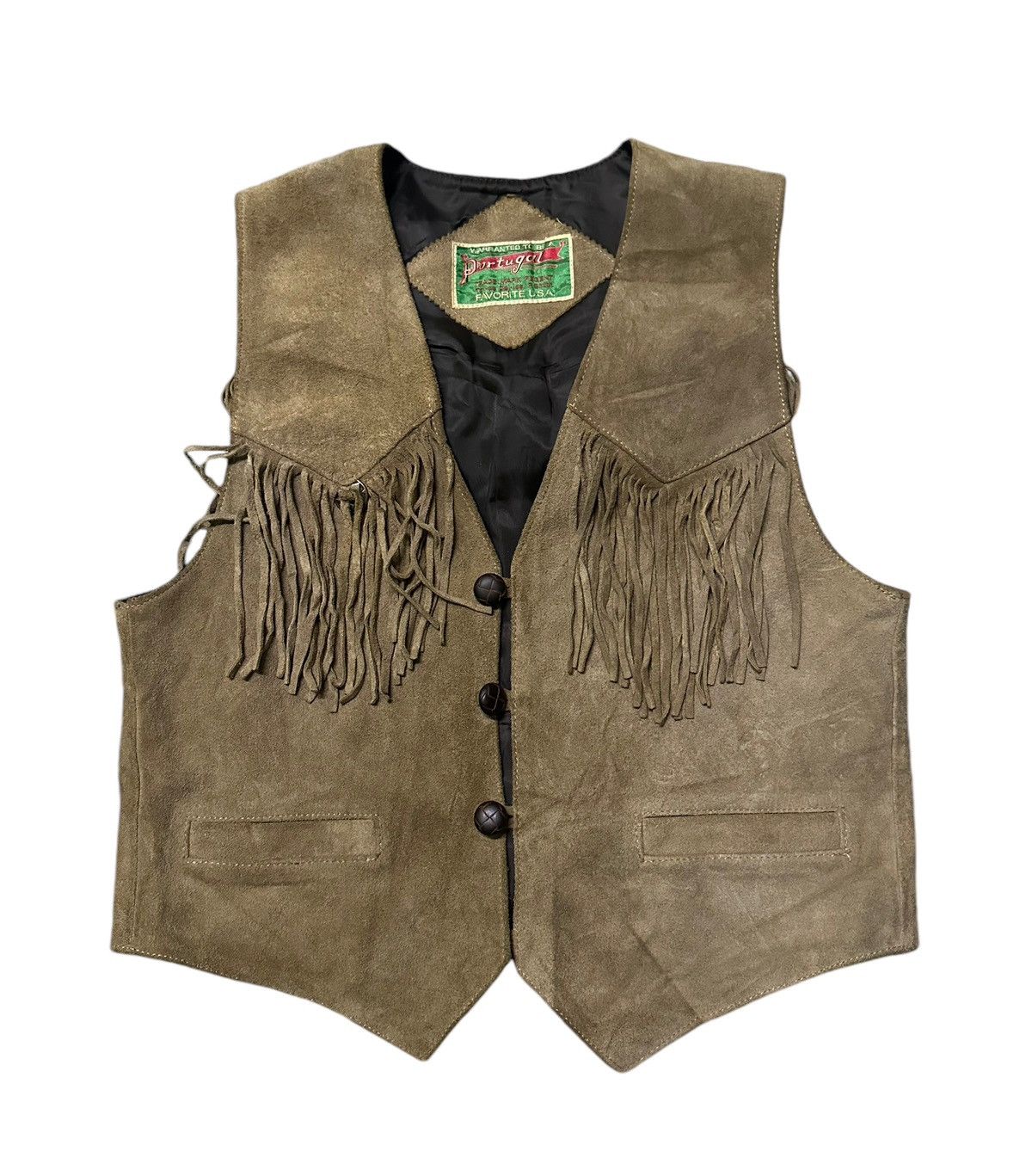 Vintage Portugal cowboy leather vest Size US M / EU 48-50 / 2 - 5 Thumbnail