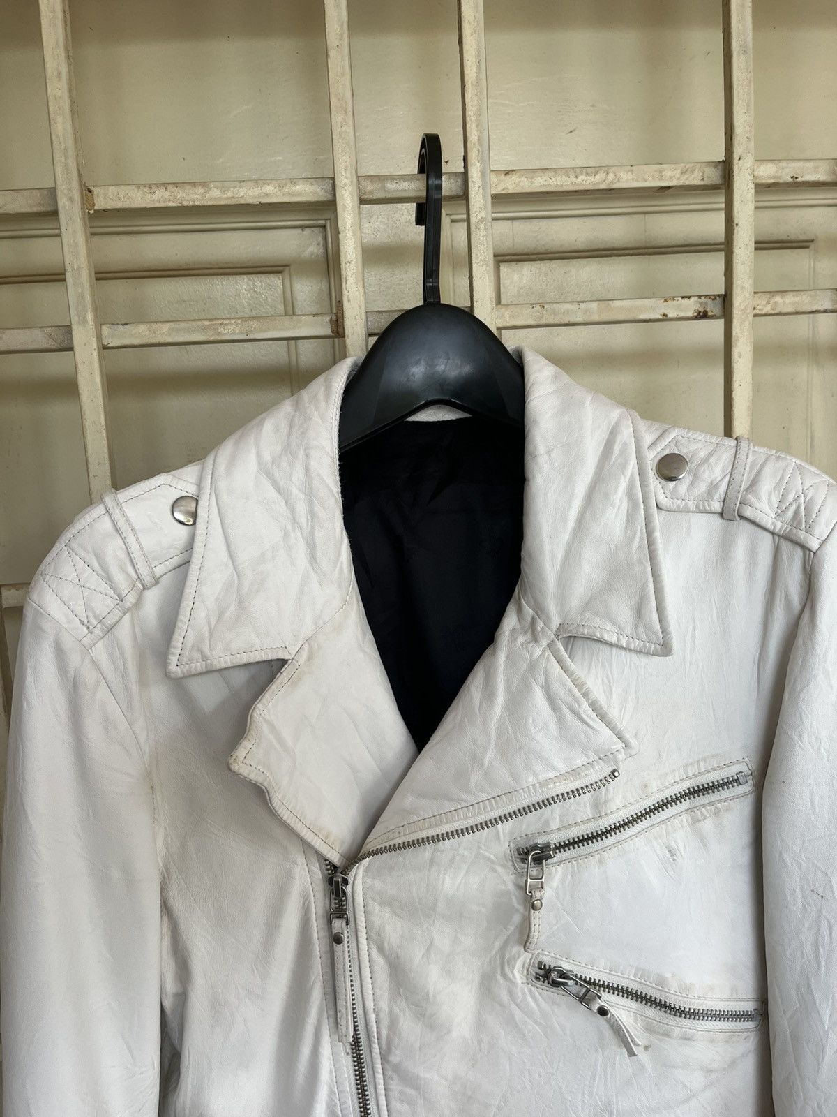 Japanese Brand Custom Culture white leather jacket Size US M / EU 48-50 / 2 - 21 Thumbnail