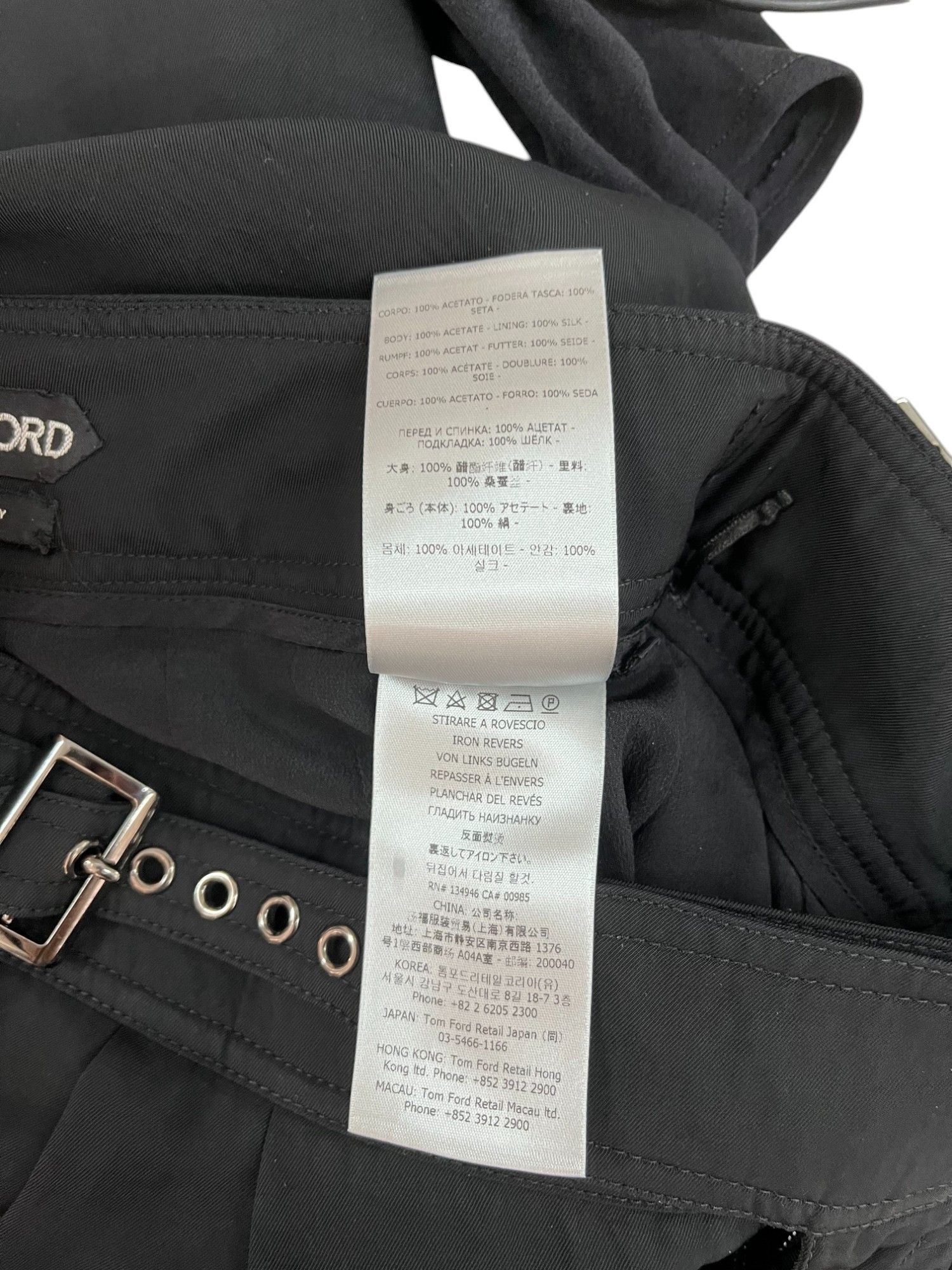 Tom Ford Black Cropped Pants With Double Buckle Waisted Detail Size 25" / US 0 / IT 36 - 7 Thumbnail