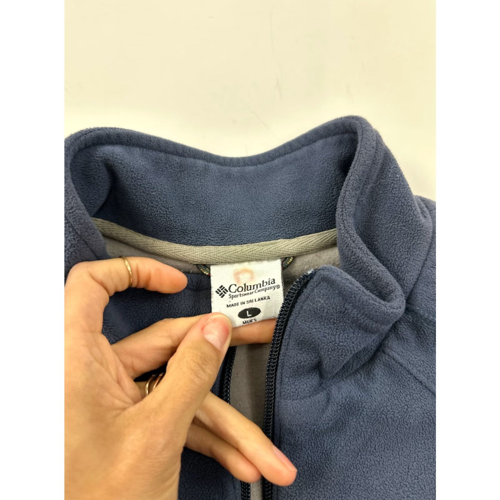 Vintage Columbia Jacket Mens Large Blue Granite Mountain Fleece Short Sleeve Full Zip Stand-Up Collar Pockets Casual Outdoor Mens Size US L / EU 52-54 / 3 - 6 Thumbnail