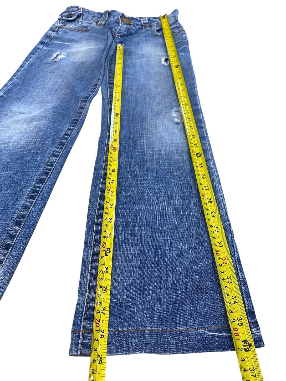 Other Japanese Brand Faded Wash Buckle Back Style Loose Jeans Size US 28 / EU 44 - 11 Thumbnail