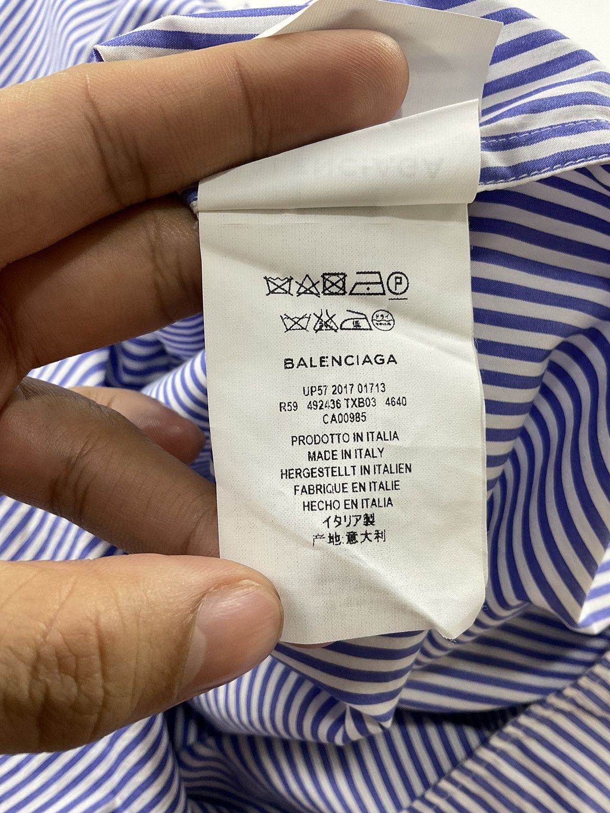 Balenciaga Balenciaga Oversized Striped Cotton-Poplin Dress Size XS / US 0-2 / IT 36-38 - 10 Thumbnail