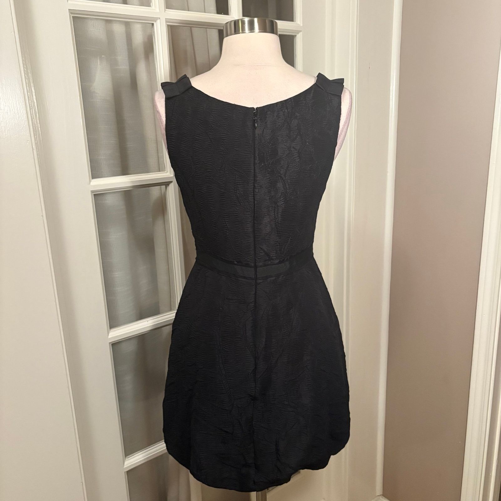 Other Max and Cleo Black Bubble Skirt Textured Cocktail Size 4 NWT Size S / US 4 / IT 40 - 2 Thumbnail