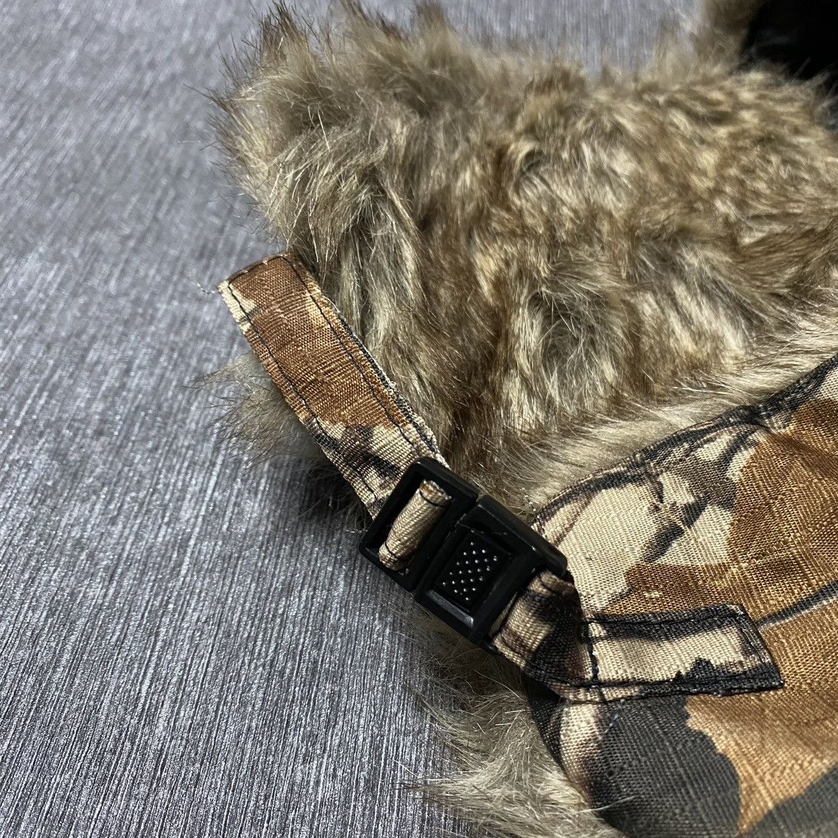Japanese Brand × Vintage Crazy Y2K RealTree camo Mohair Fuzzi Hat Ushanka Size ONE SIZE - 4 Thumbnail