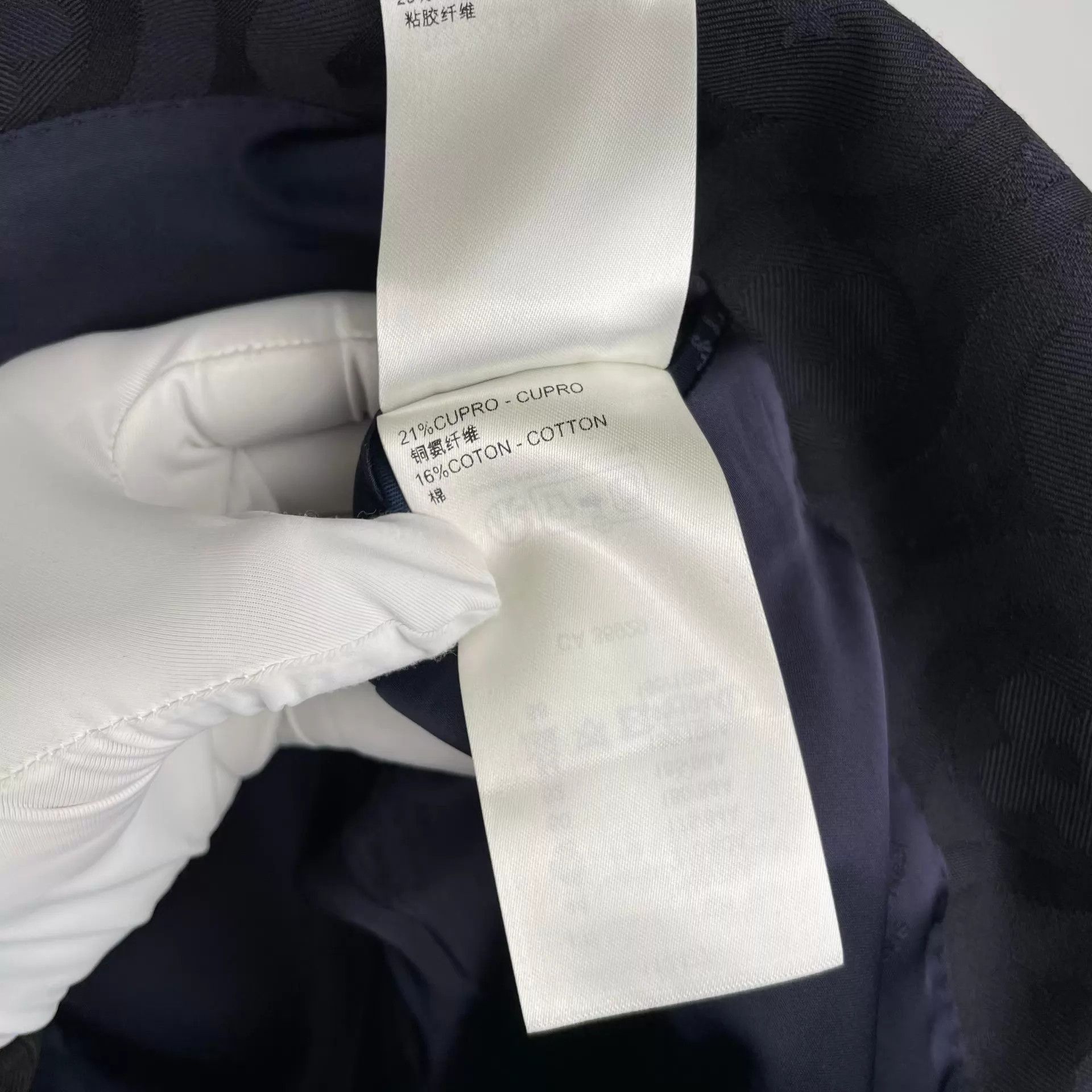 Louis Vuitton LV men's wool suit jacket black blue 48 Size 48R - 6 Thumbnail