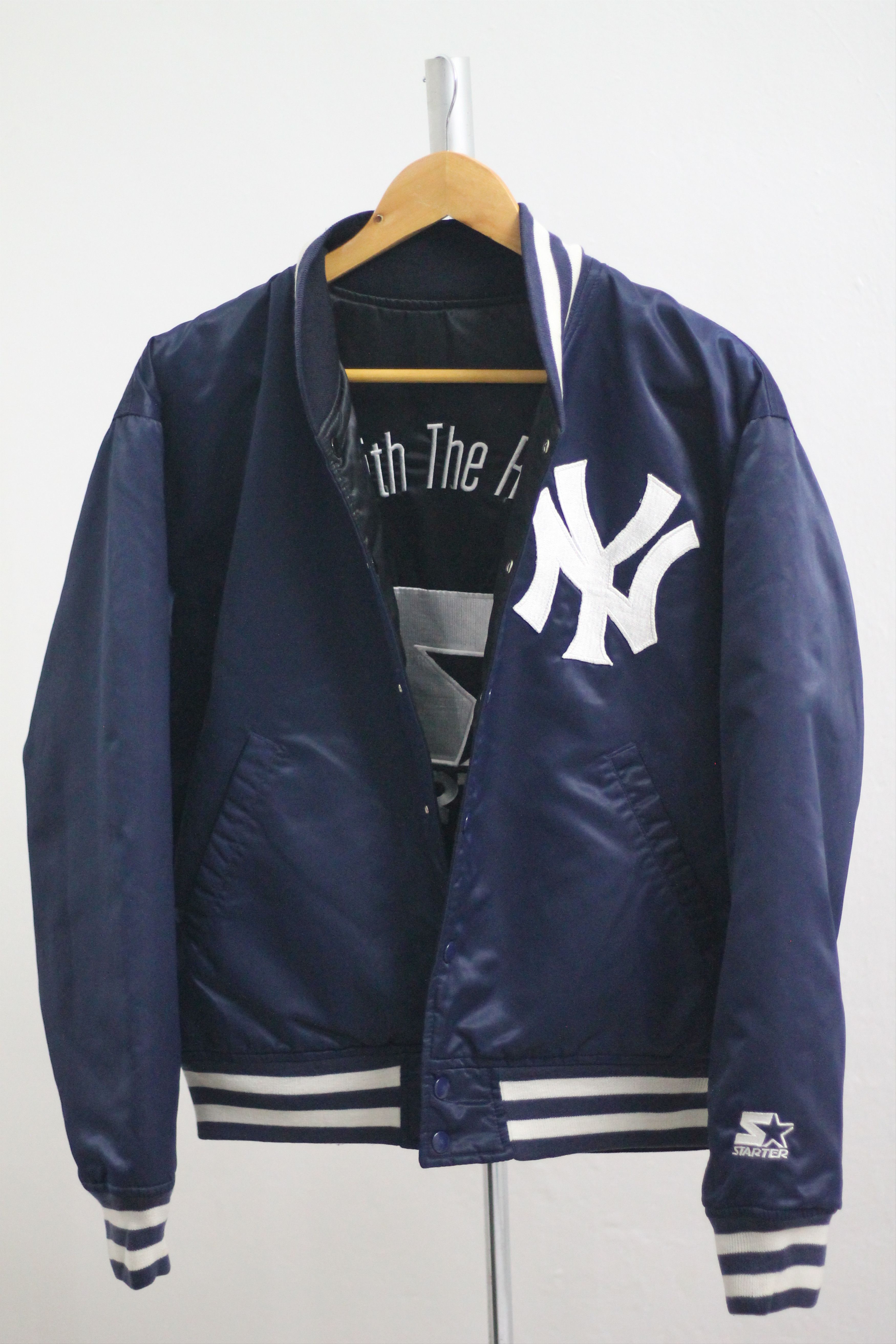 Vintage Starter New York Yankees NY Satin Revresible Jacket.