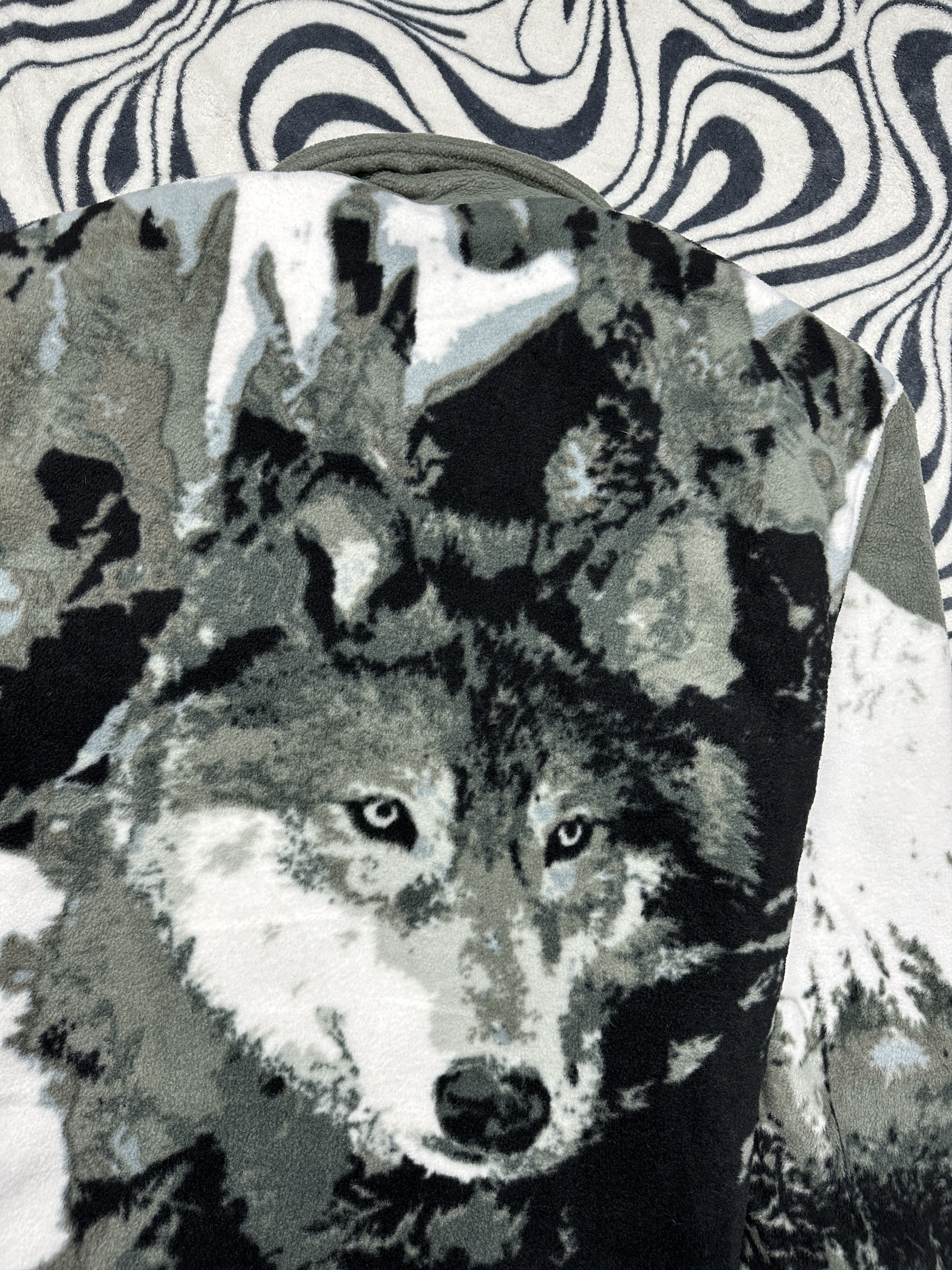 Other Wolf Vintage Animal Fleece Jacket Size US XL / EU 56 / 4 - 8 Thumbnail