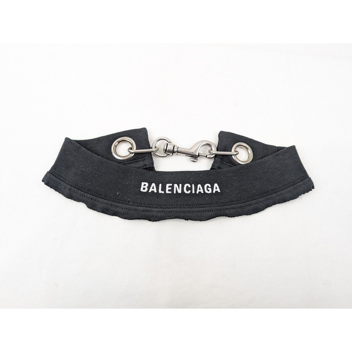 Balenciaga o1rshd1 Size: M / Collar Choker in Washed Black/White