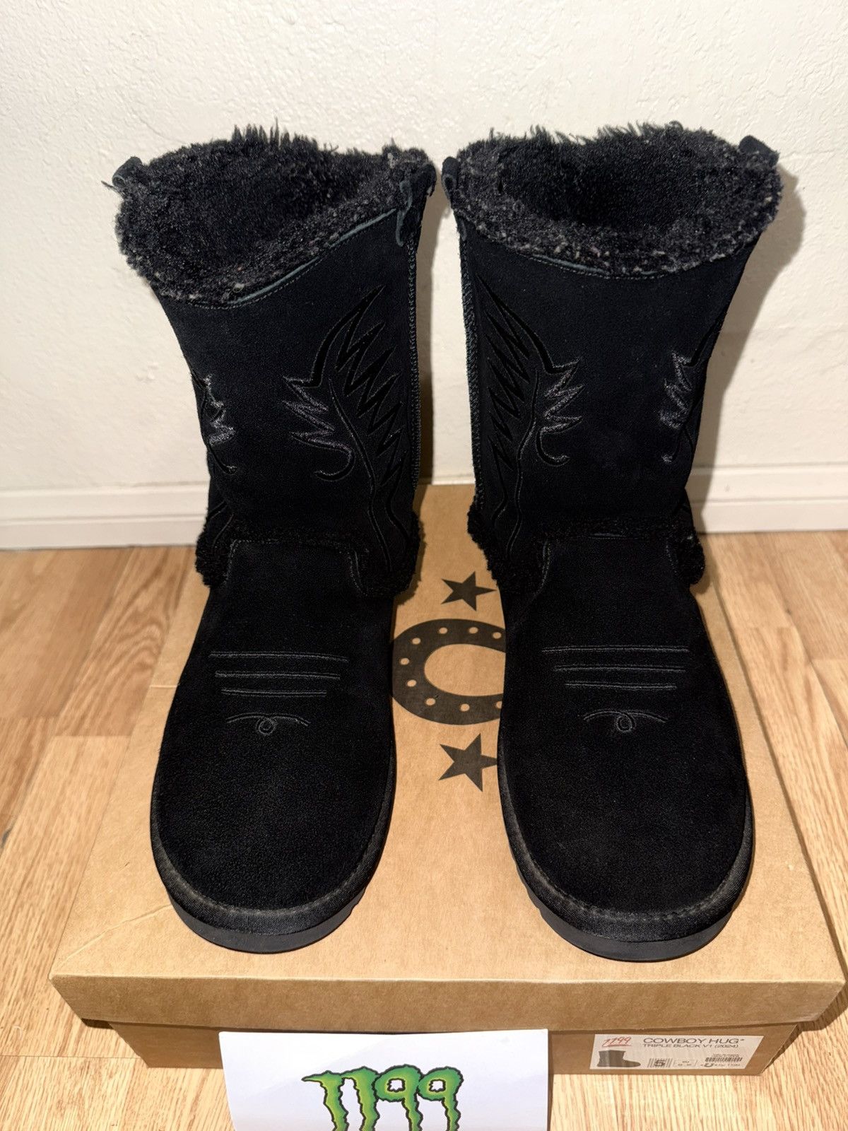 1199 Bazo 1199 x cannnone kiwi noir black boots | Grailed