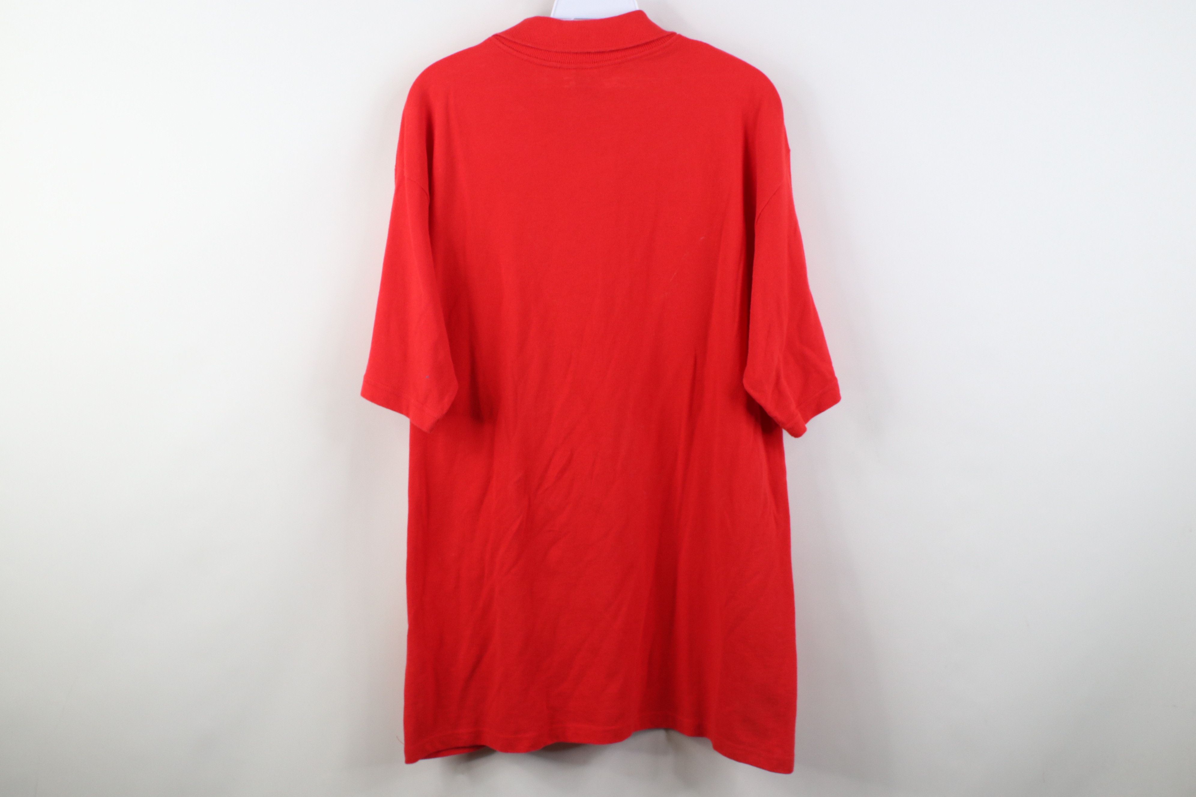 Vintage Vintage 90s Ohio State University Golf Polo Shirt Red USA Size US L / EU 52-54 / 3 - 13 Thumbnail