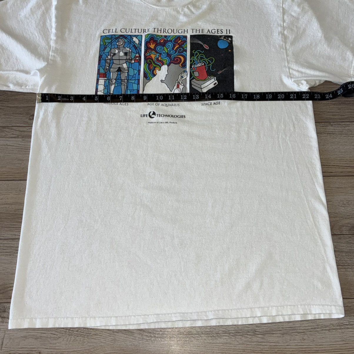 Delta 90s cell culture through the ages II technology art tee Size US XL / EU 56 / 4 - 5 Thumbnail