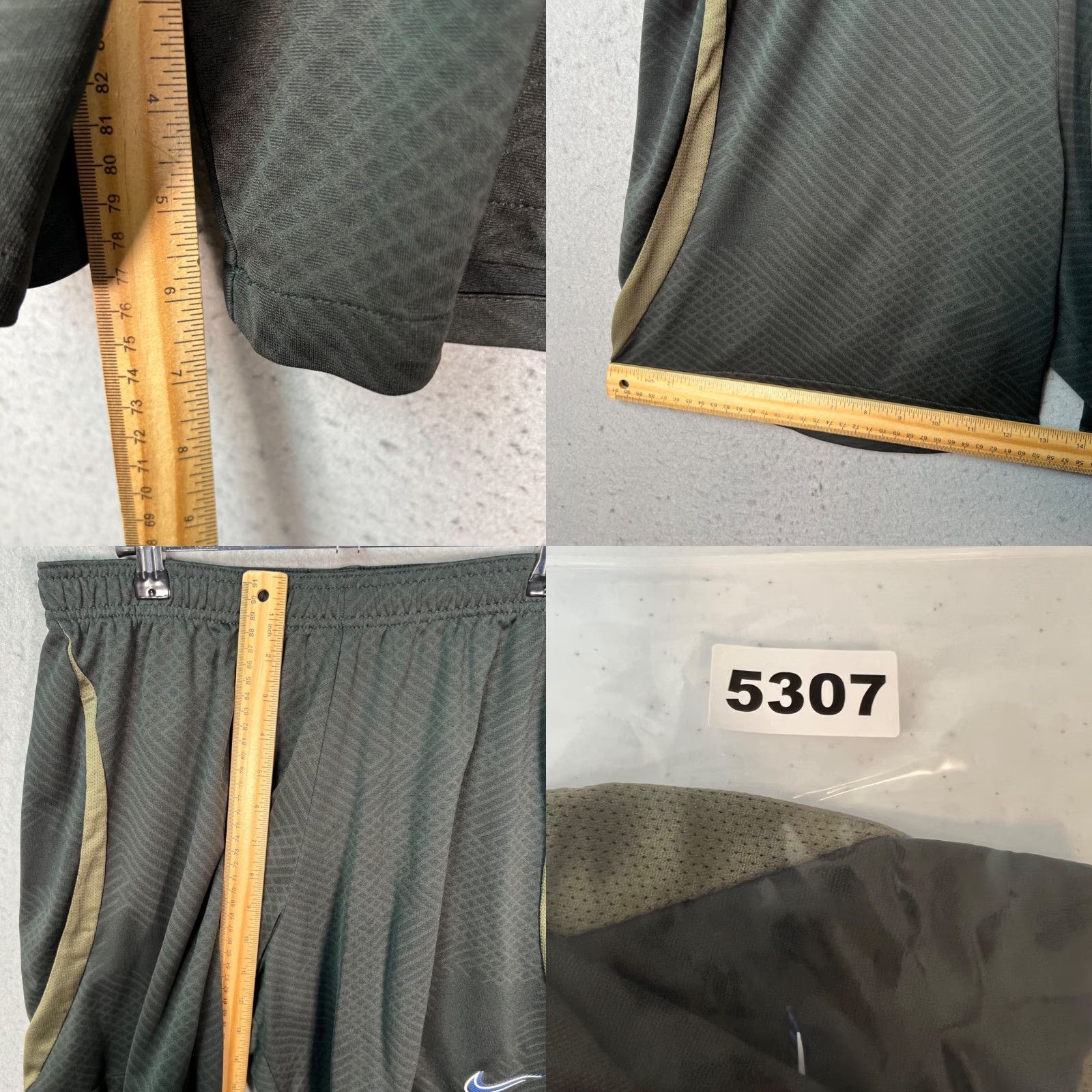 Nike Nike Dri Fit Mens Size XL Slim Fit Athletic Shorts Dark Green Gym Running Size US 36 / EU 52 - 8 Thumbnail