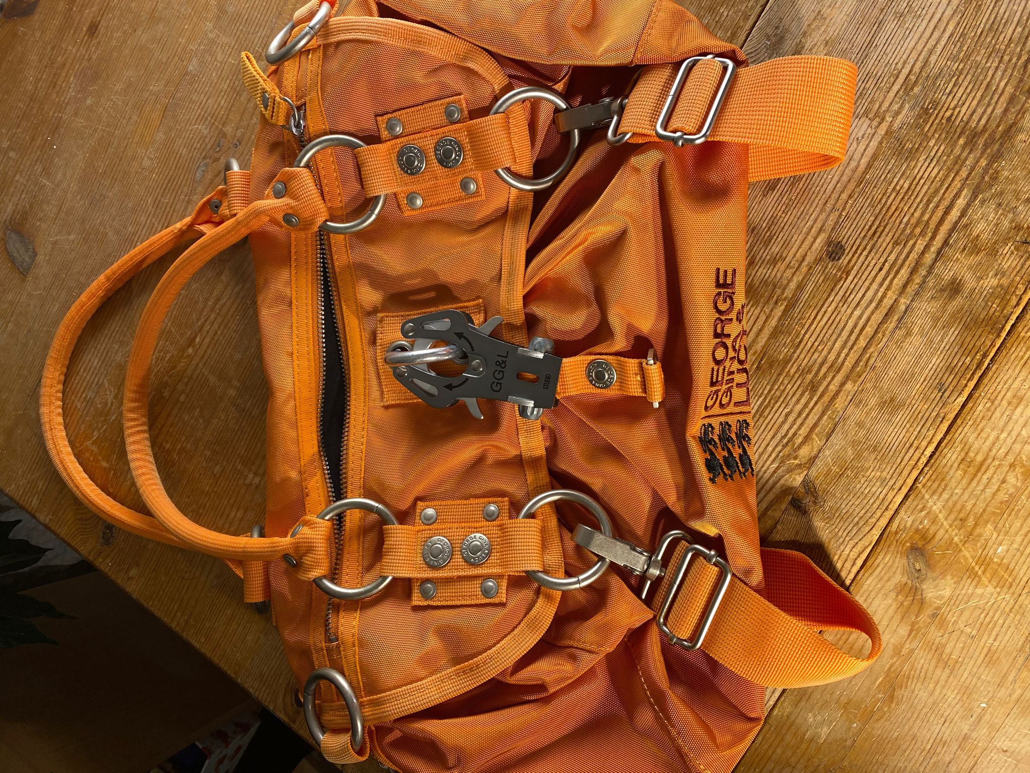 George Gina & Lucy George Gina & Lucy Orange Shoulder Bag Y2K Utility Gorpcore Size ONE SIZE - 3 Thumbnail