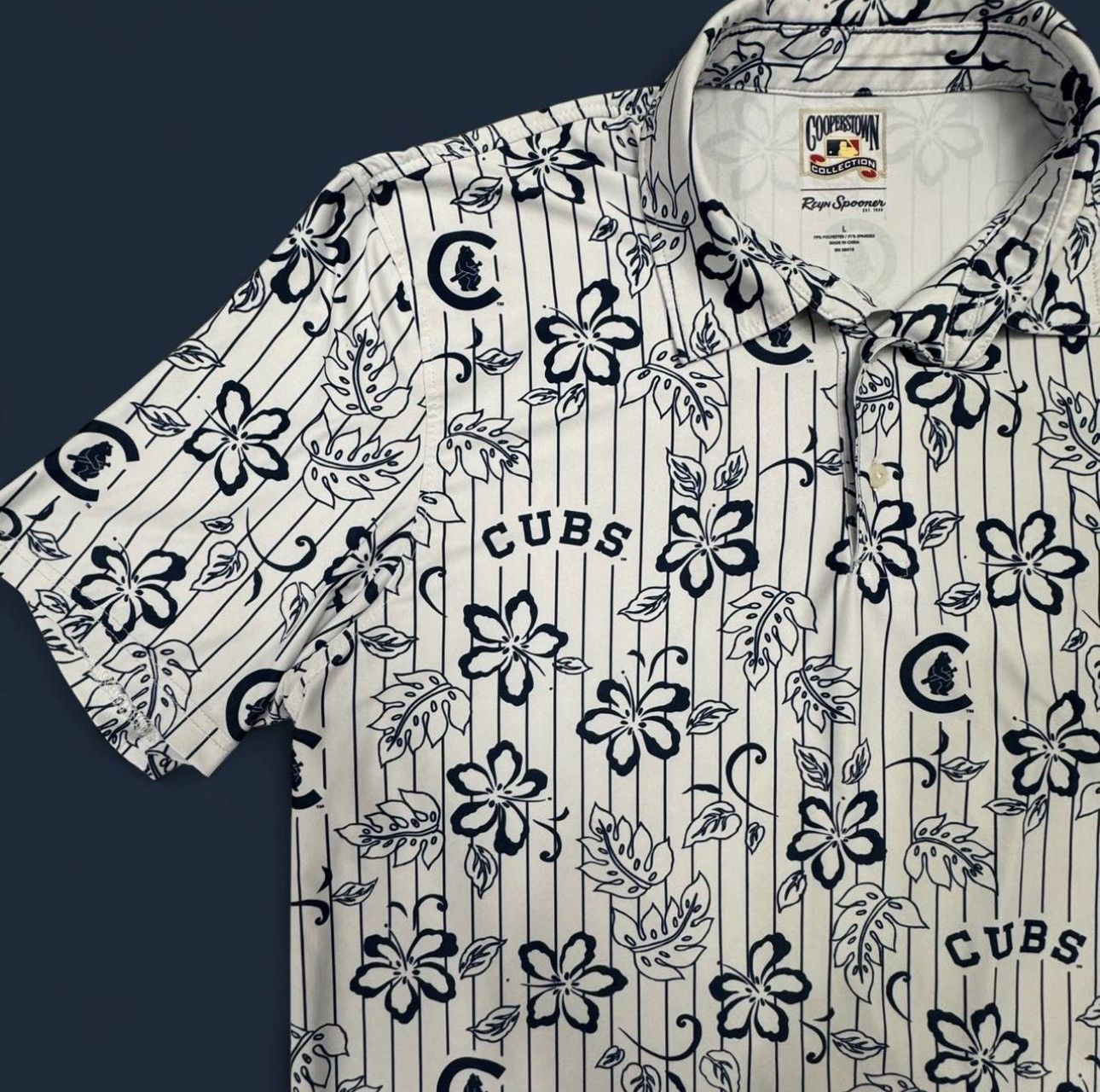 Reyn Spooner Reyn Spooner x Cubs Cooperstown Collection Hawaiian Polo Size US L / EU 52-54 / 3 - 8 Thumbnail