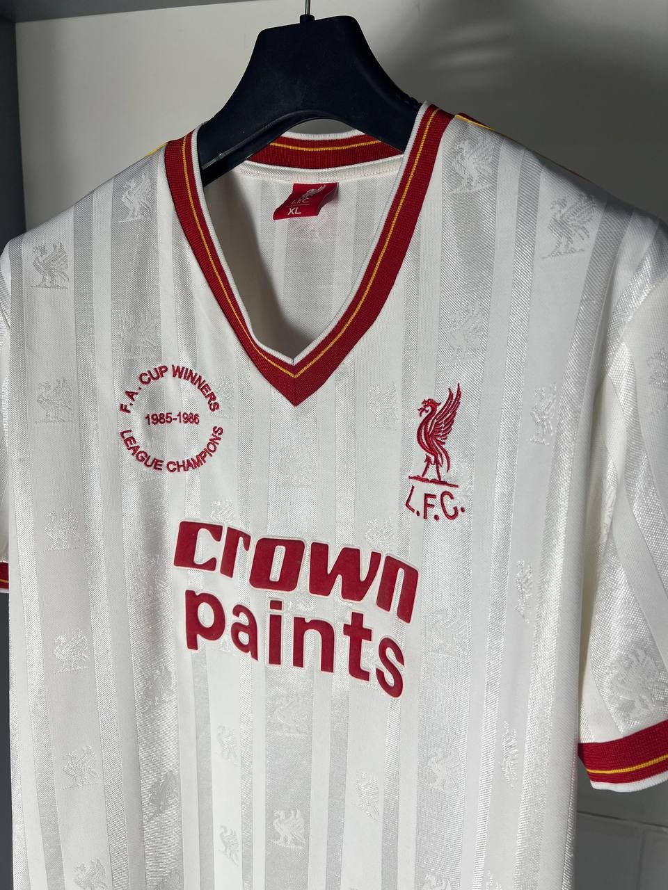 Vintage VERY RARE FC LIVERPOOL ENGLAND RETRO SOCCER JERSEY Y2K 90s Size US XL / EU 56 / 4 - 4 Thumbnail